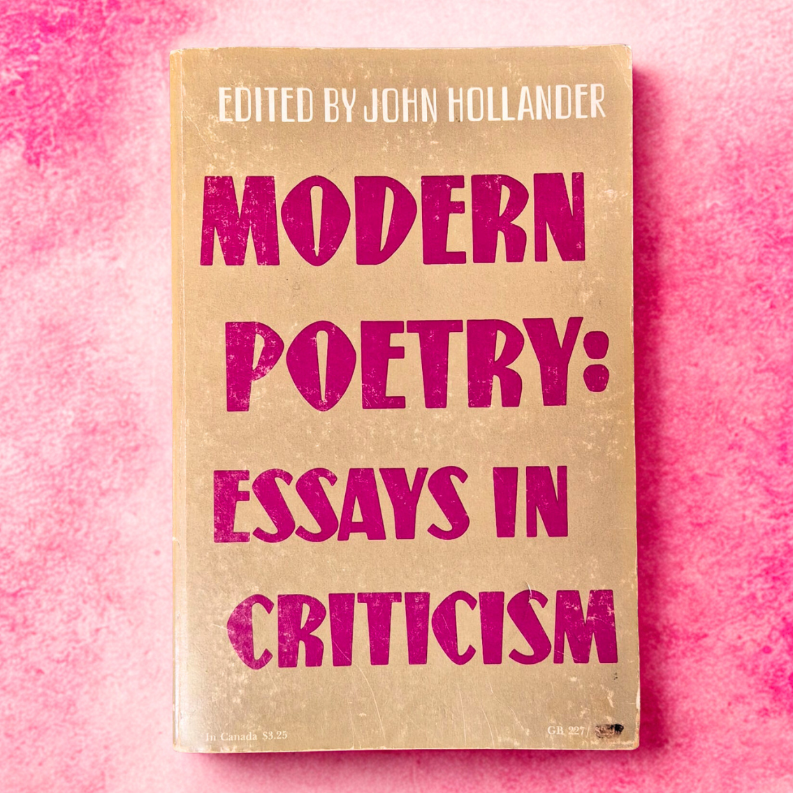'Modern Poetry: Essays in Criticism' edited by John Hollander
