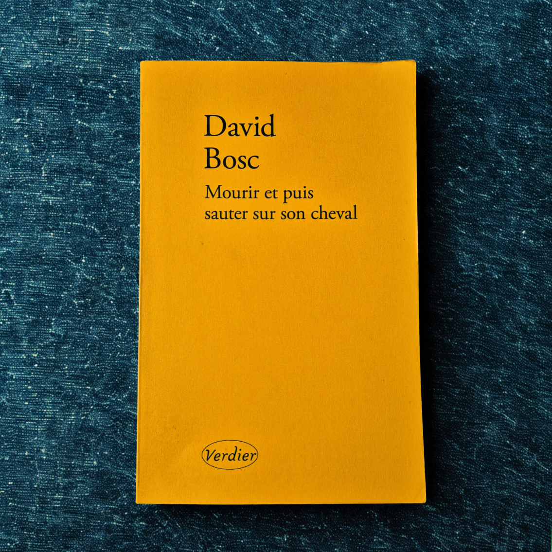 'Mourir et puis sauter son cheval' by David Bosc (French)