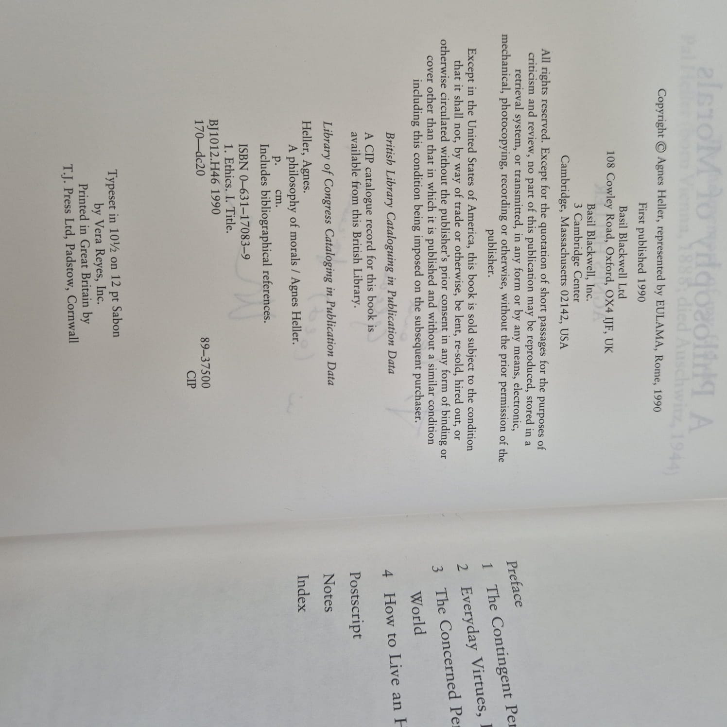 'A Philosophy of Morals' by Agnes Heller