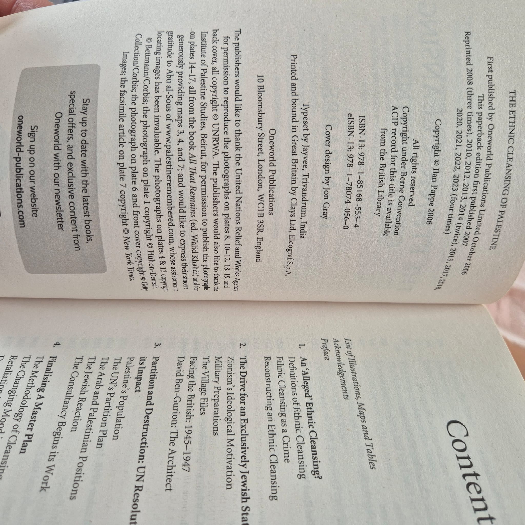 'The Ethnic Cleansing of Palestine' by Ilan Pappe