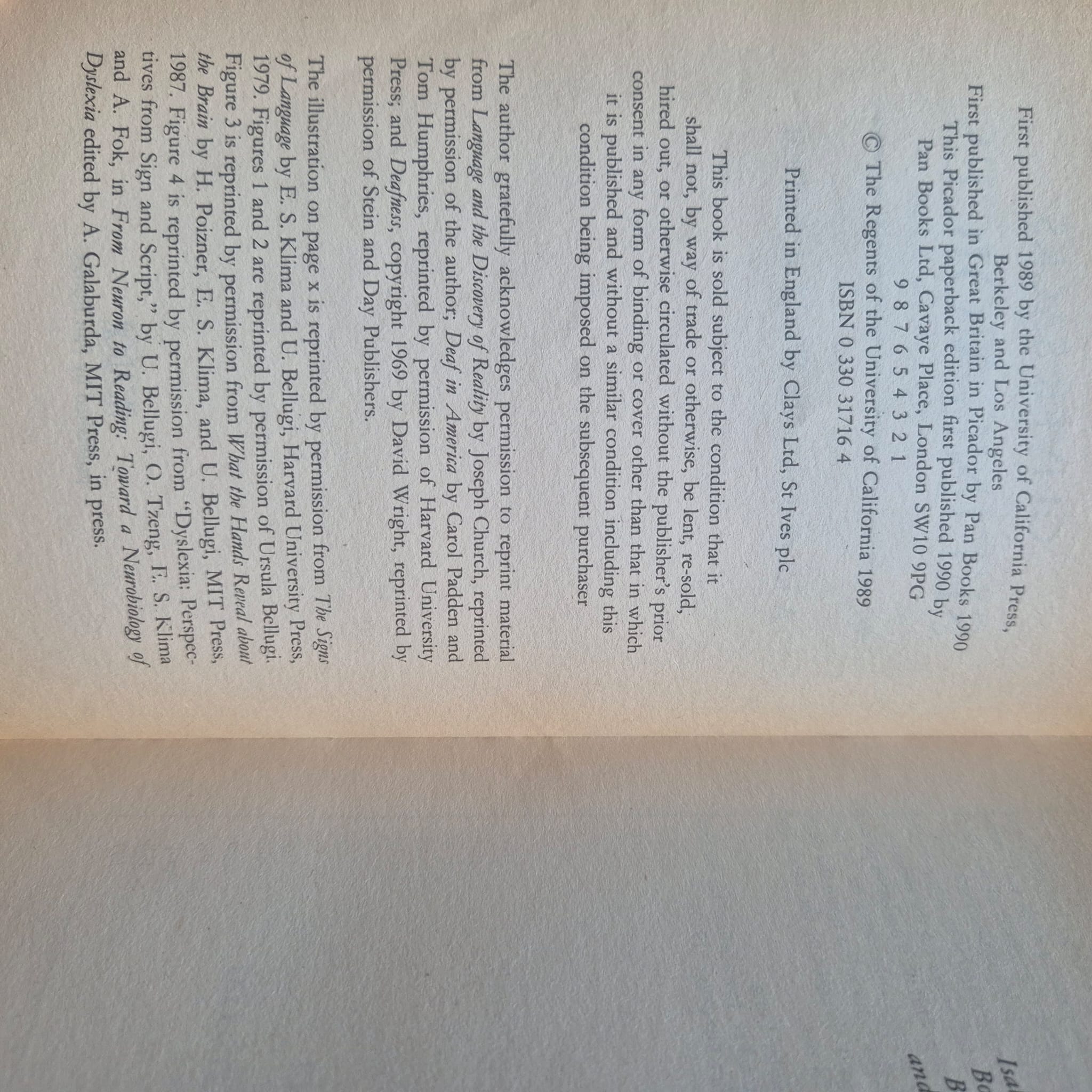 'Seeing Voices' by Oliver Sacks