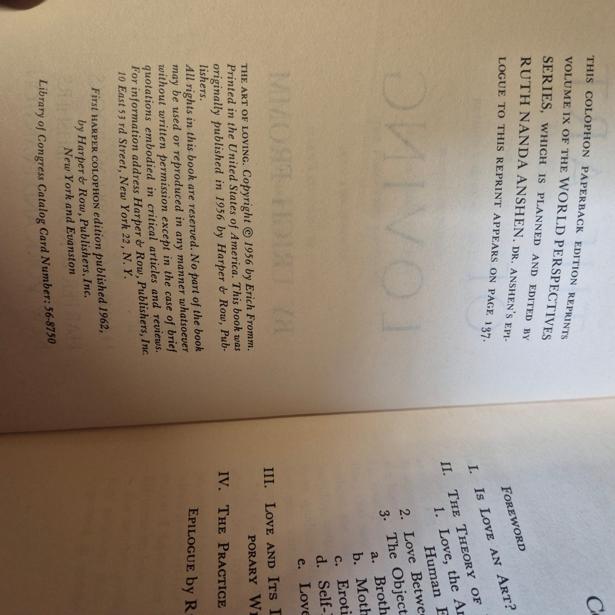 'The Art of Loving' by Erich Fromm