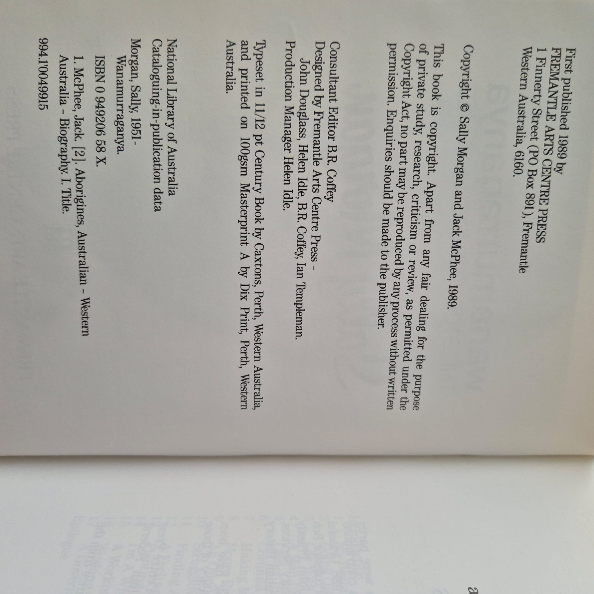 'Wanamurraganya: The Story of Jack McPhee' by Sally Morgan