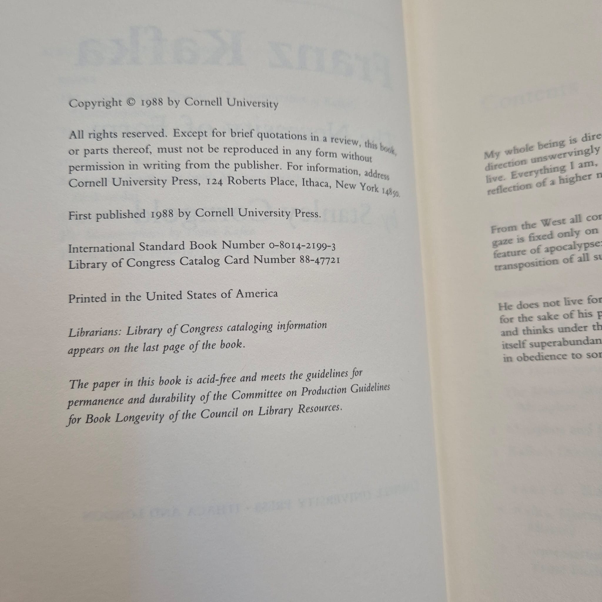 'Franz Kafka: The Necessity of Form' by Stanley Corngold