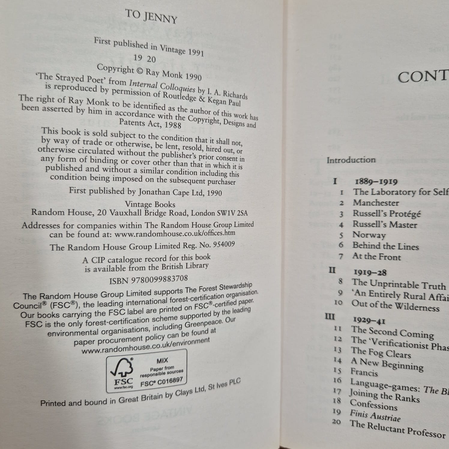 'Ludwig Wittgenstein: The Duty of Genius' by Ray Monk