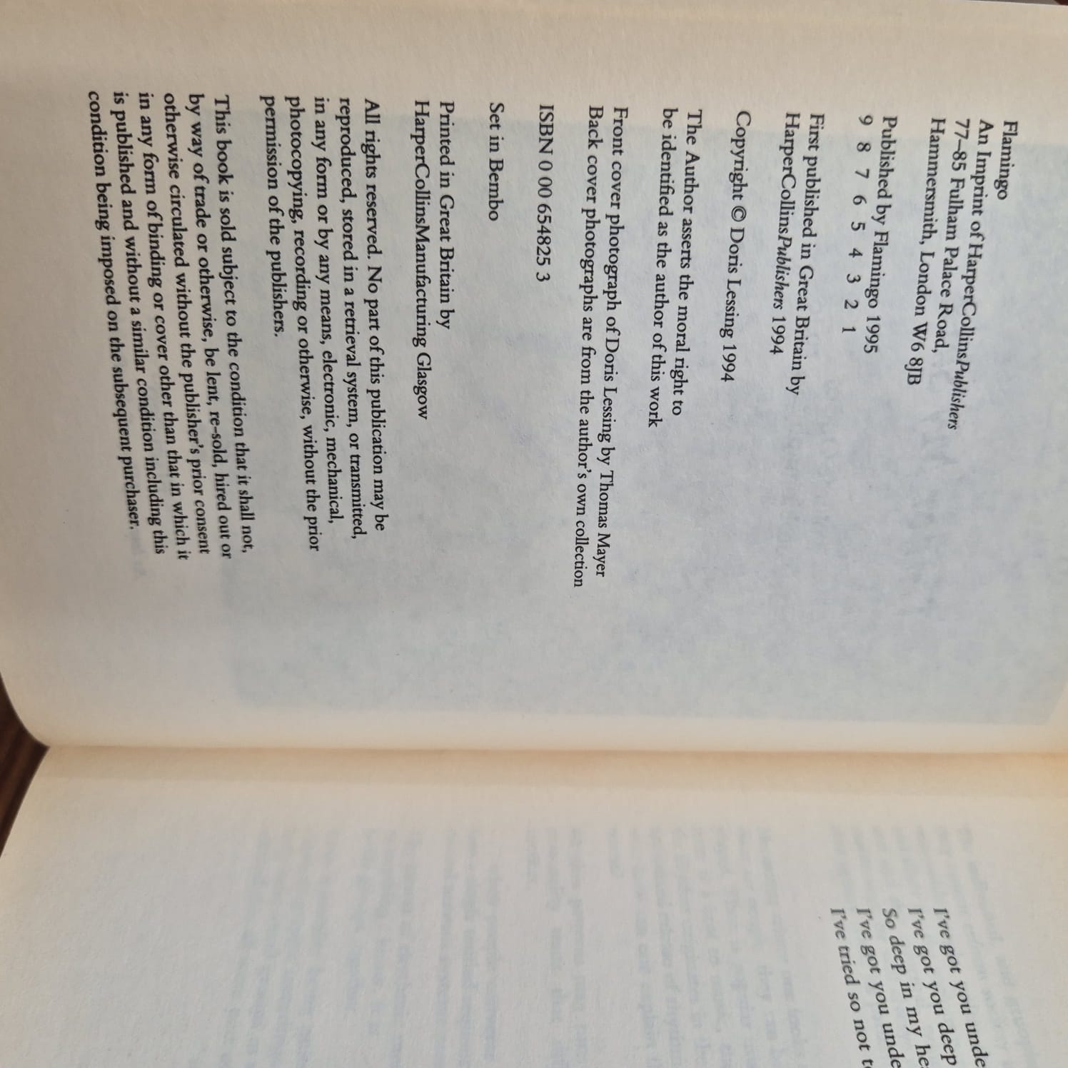 'Under My Skin' by Doris Lessing