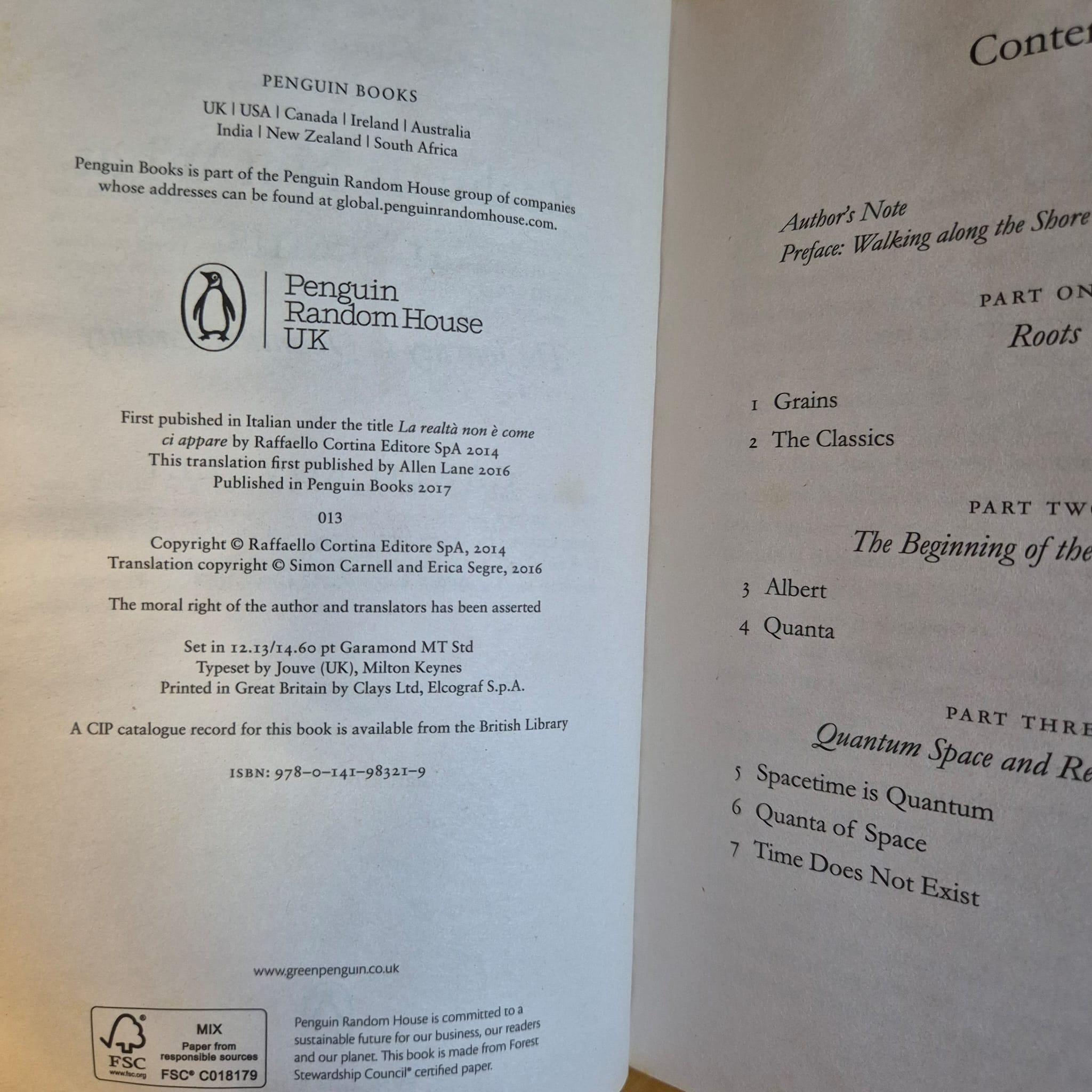 'Reality Is Not What It Seems' by Carlo Rovelli