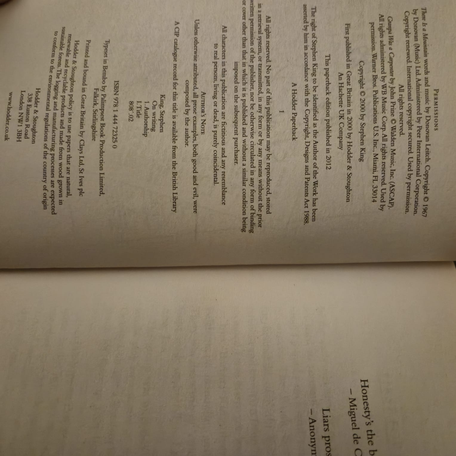 'On Writing' by Stephen King