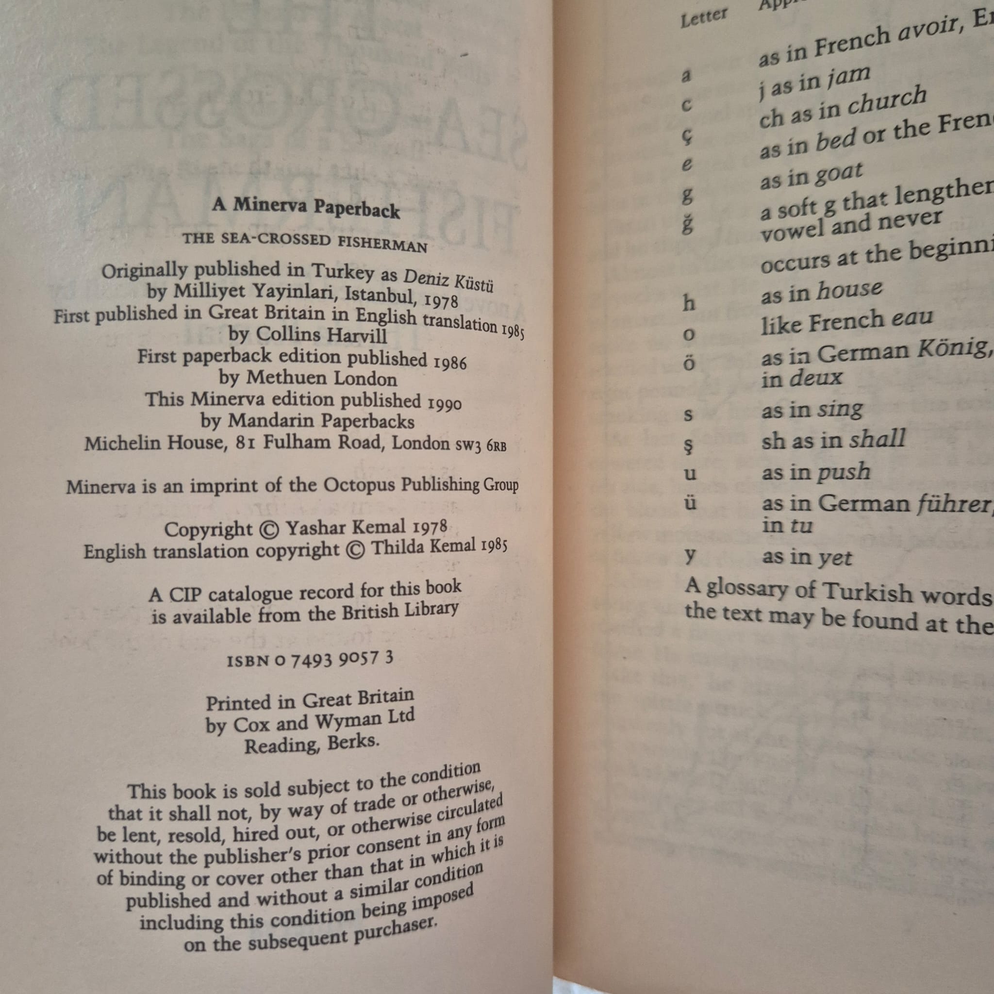 'The Sea-Crossed Fisherman' by Yaşar Kemal (translated by Thilda Kemal)