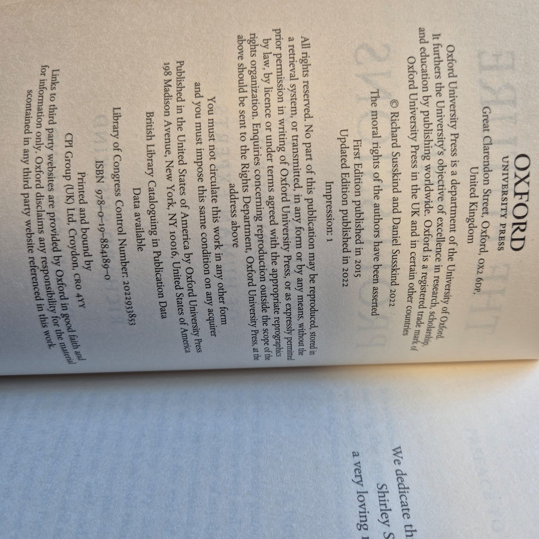 'The Future of Professions' by Richard and Daniel Susskind