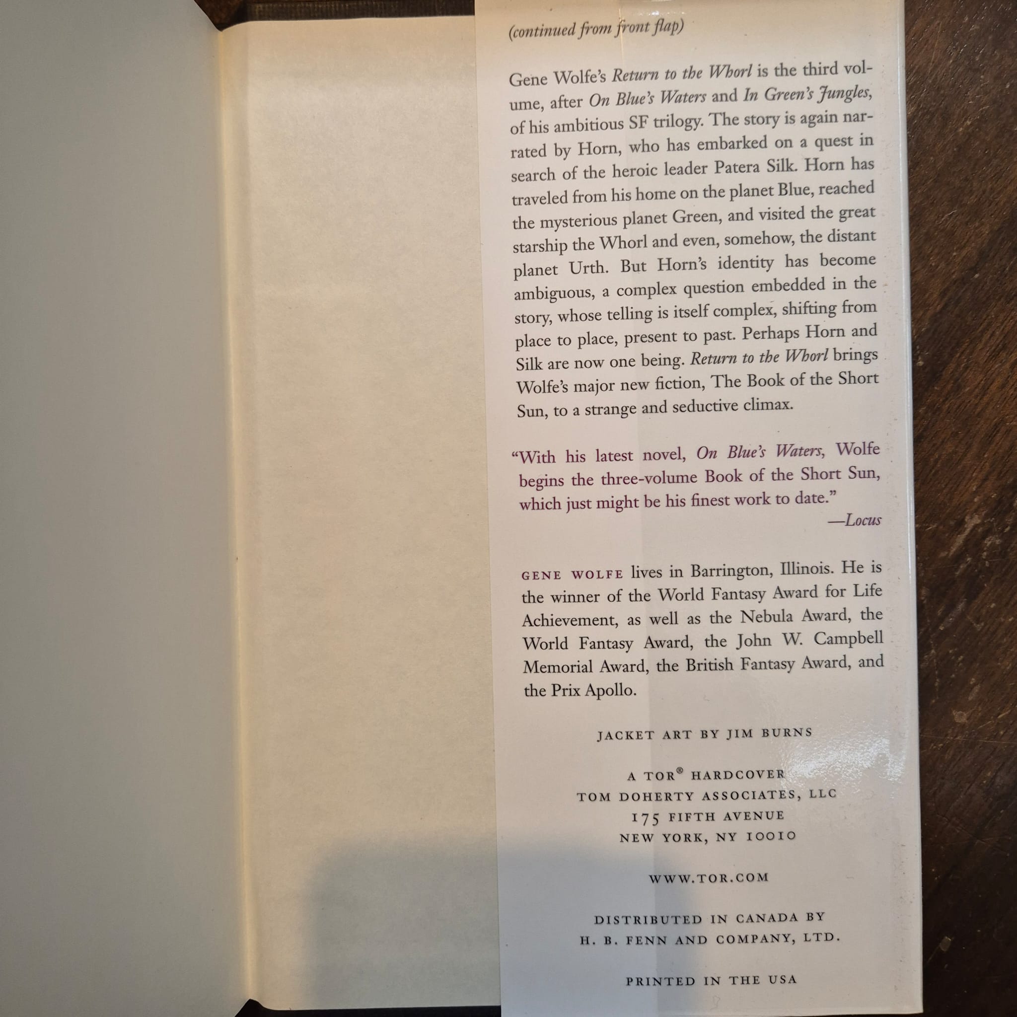 'Return to the Whorl' by Gene Wolfe