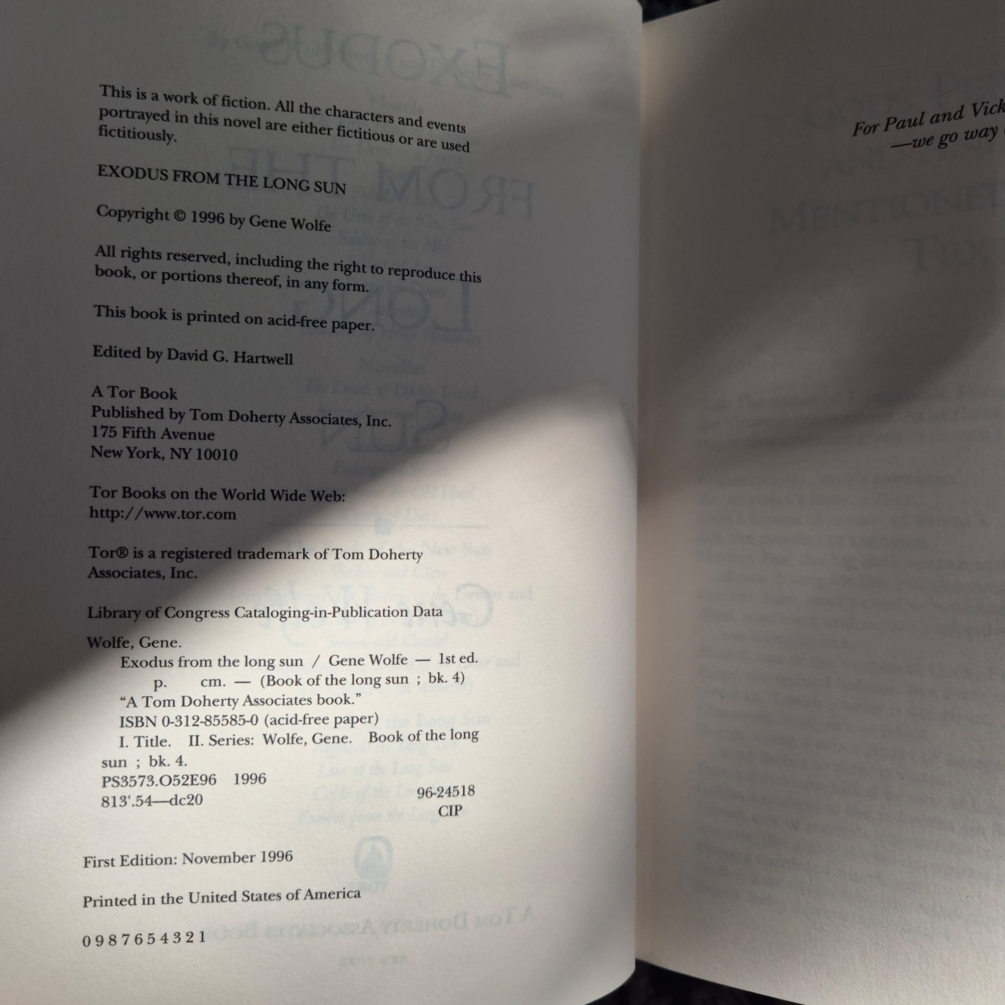 'Exodus from the Long Sun' by Gene Wolfe