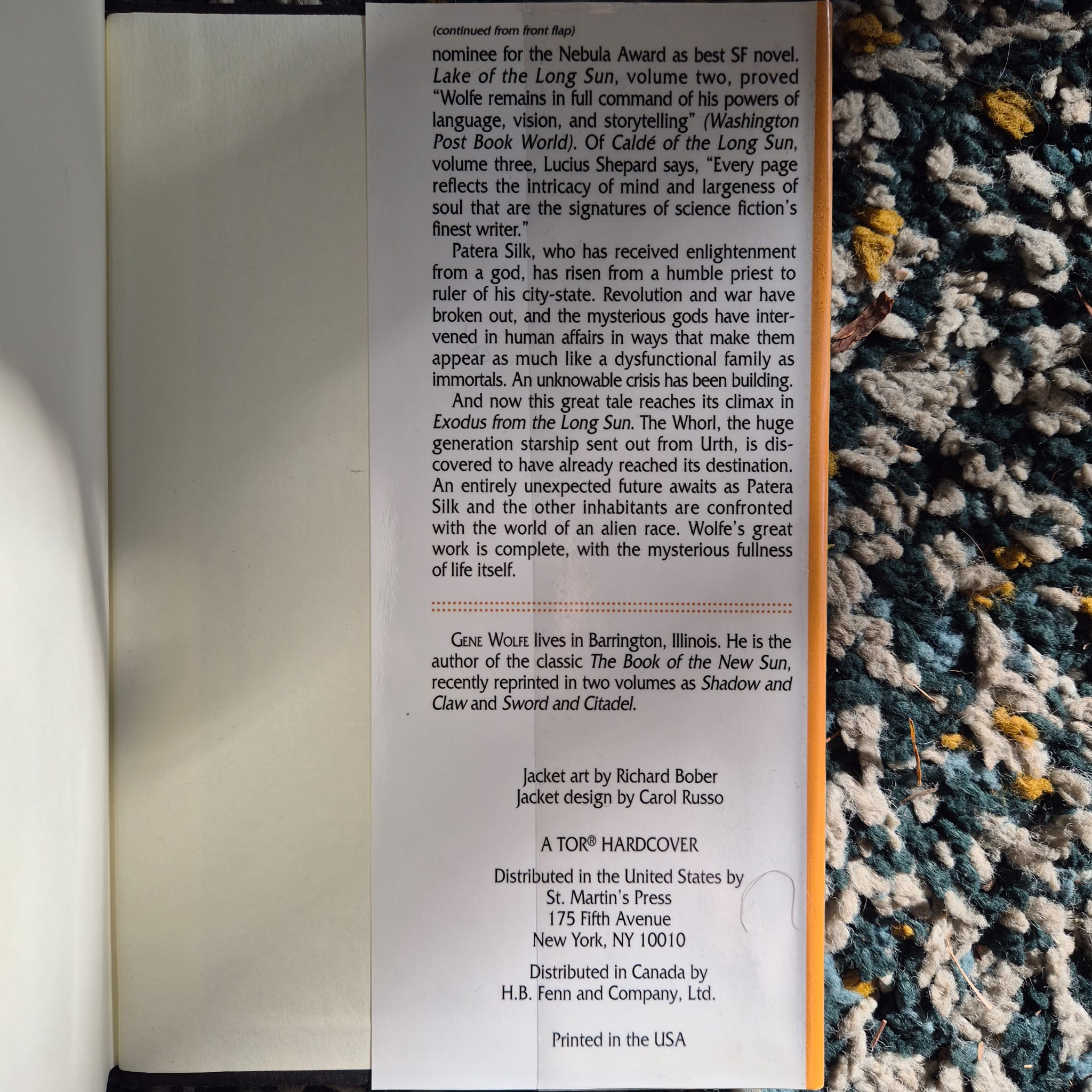 'Exodus from the Long Sun' by Gene Wolfe