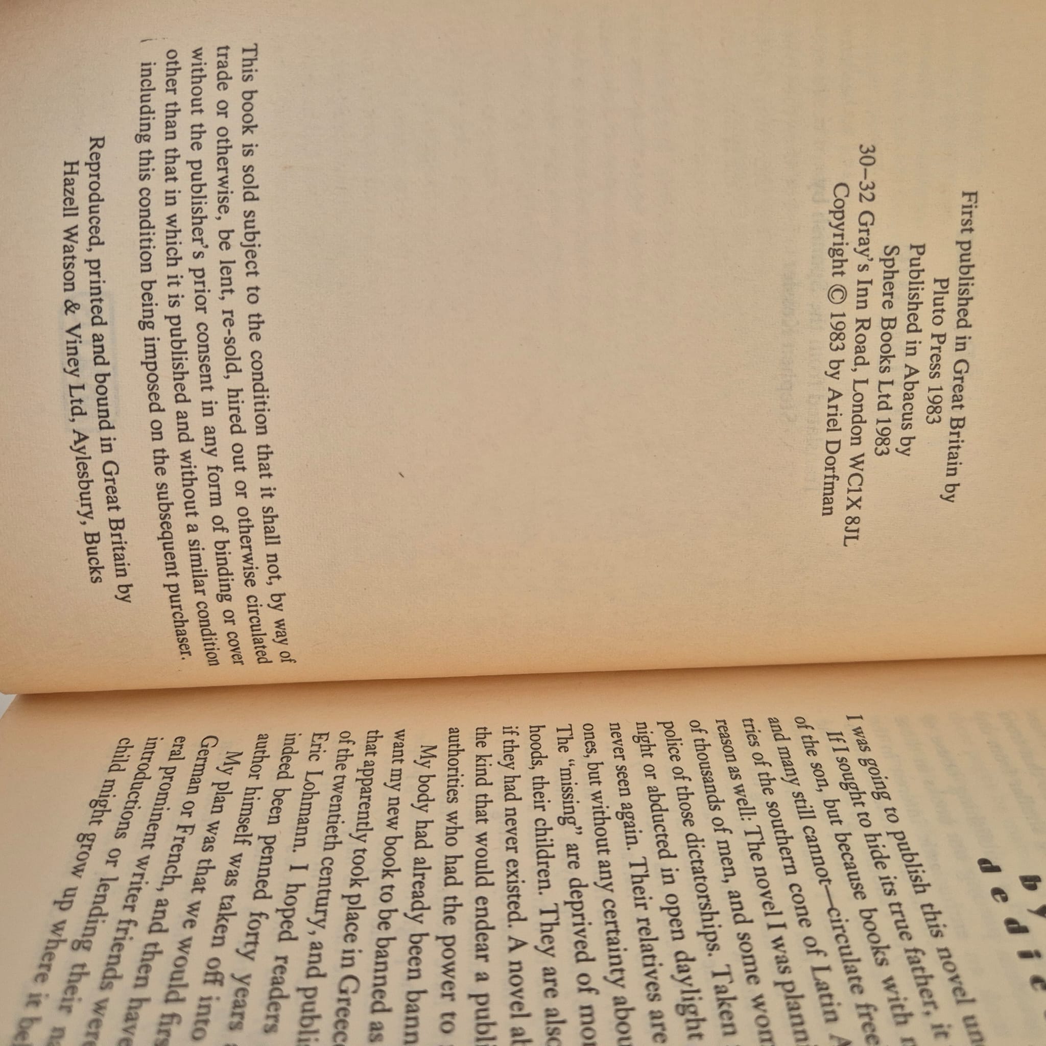 'Widows' by Ariel Dorfman