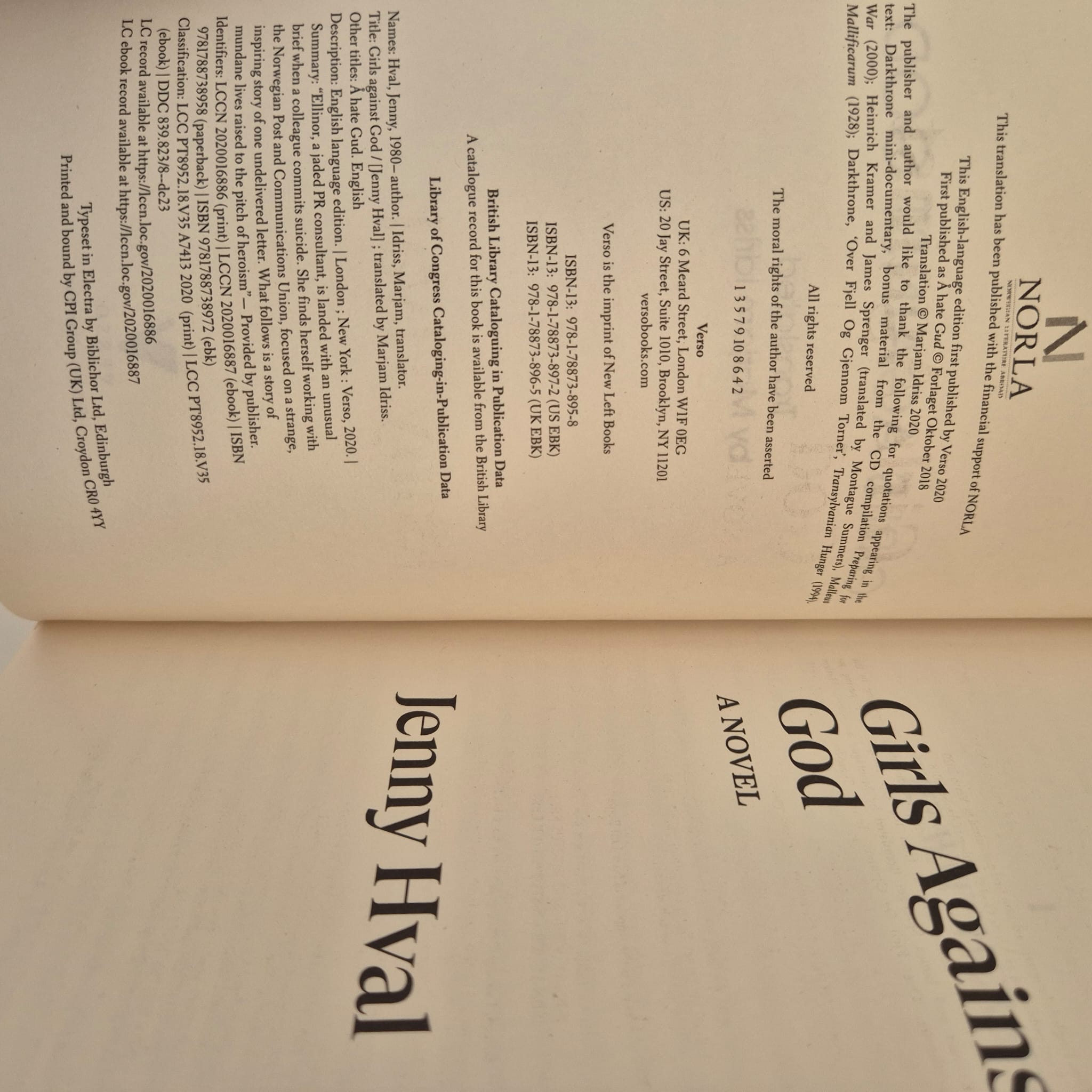 'Girls Against God' by Jenny Hval