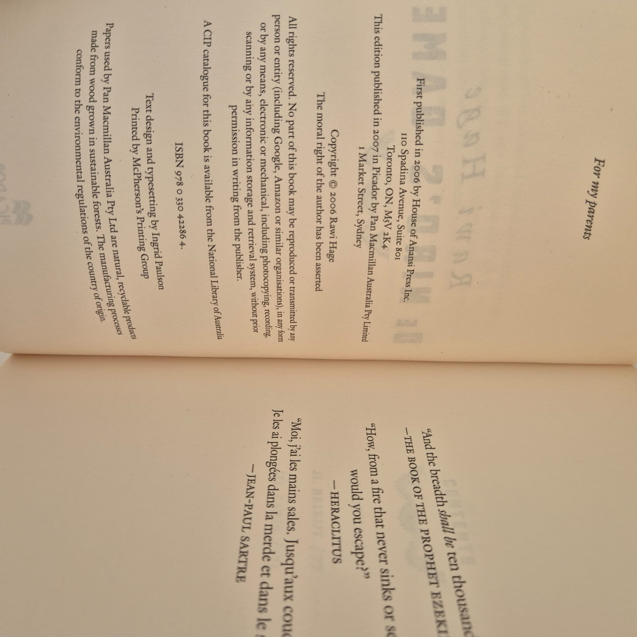 'De Niro's Game' by Rawi Hage