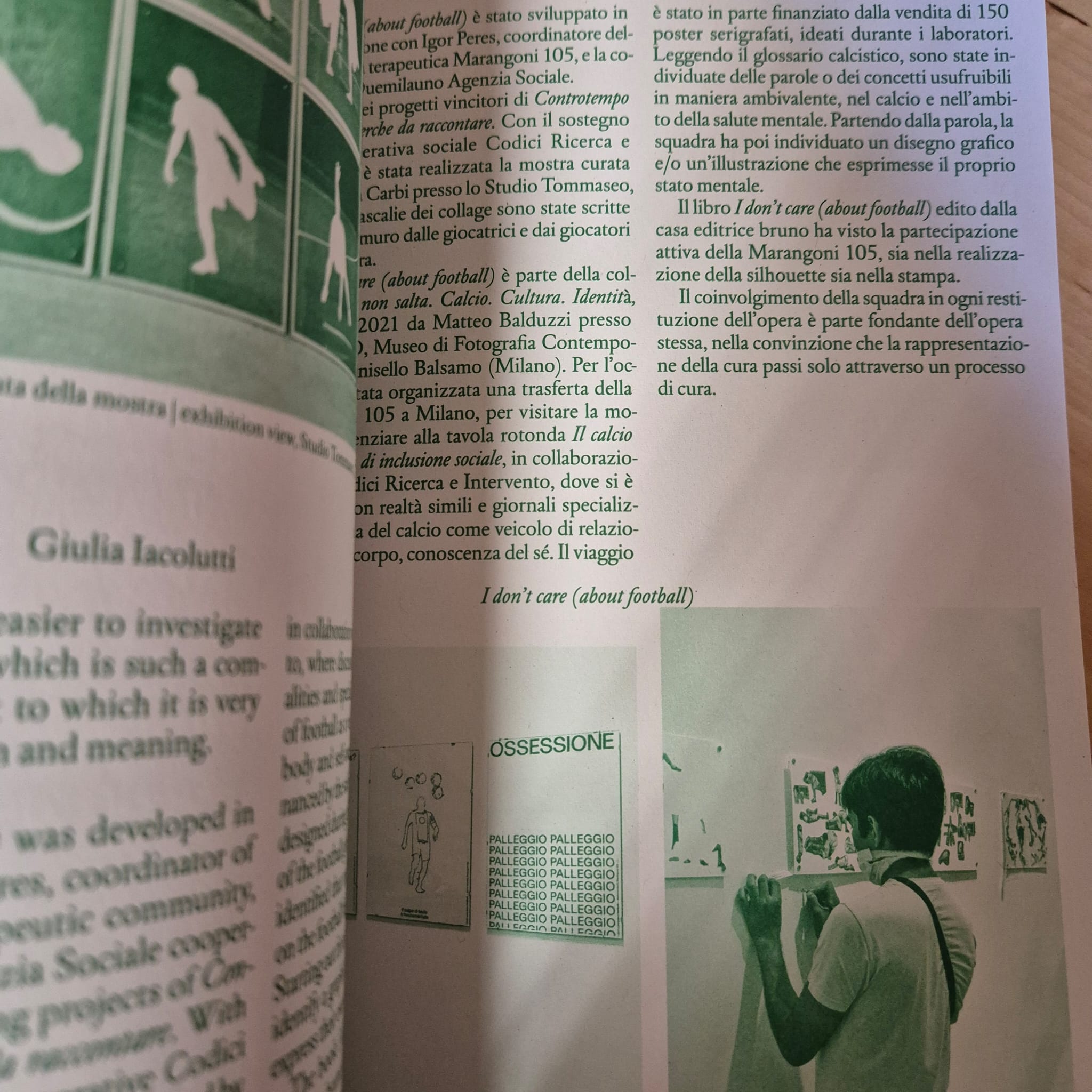 'i don't care about football' by Giulia Iacolutti (Italian)
