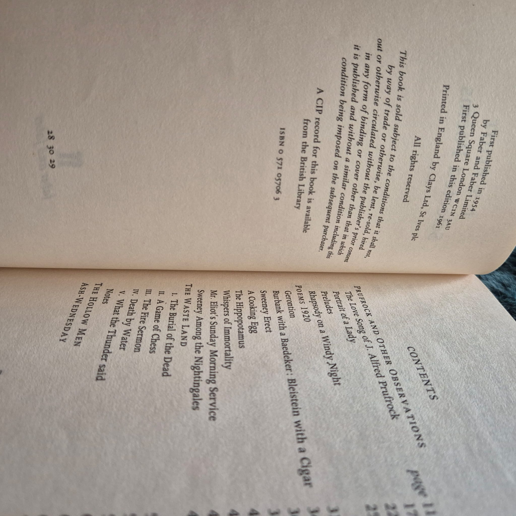 'Selected Poems' by T. S. Eliot