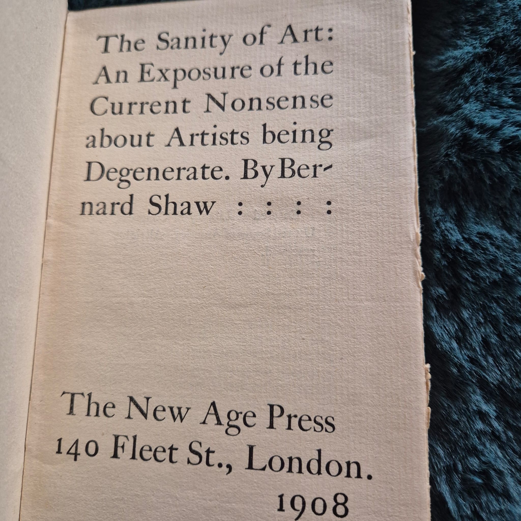 'The Sanity of Art' by Bernard Shaw