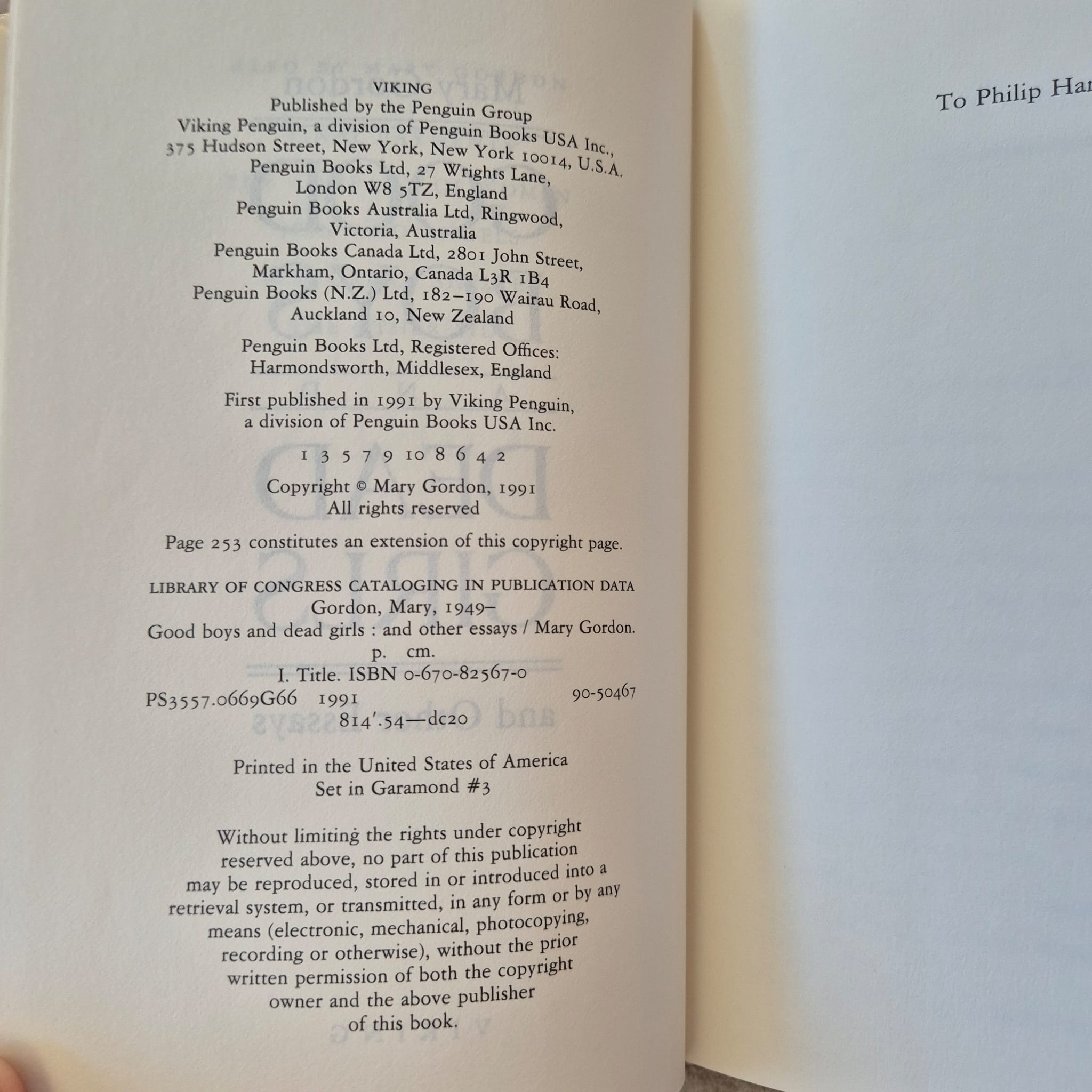 'Good Boys and Dead Girls' by Mary Gordon