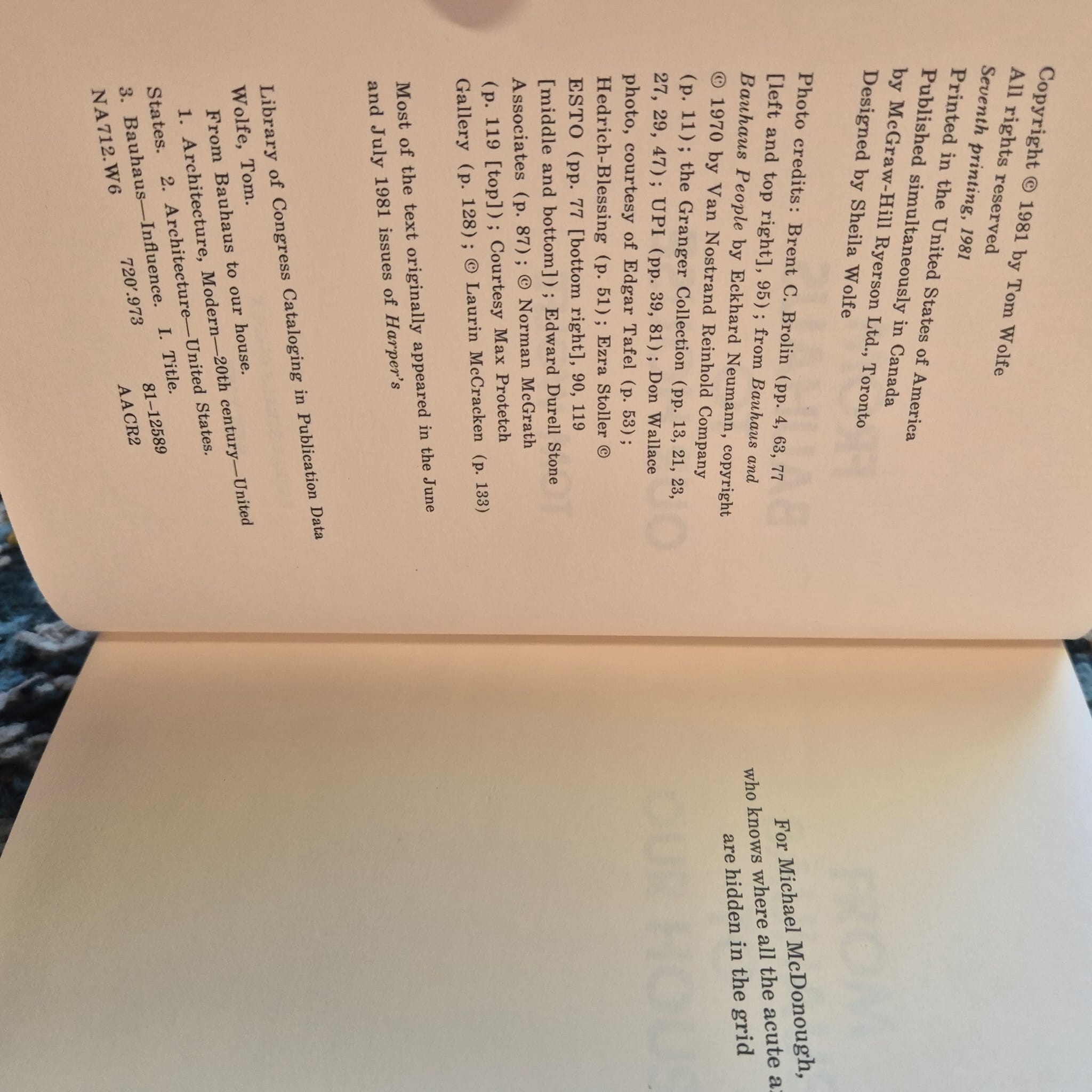 'From Bauhaus to Our House' by Tom Wolfe