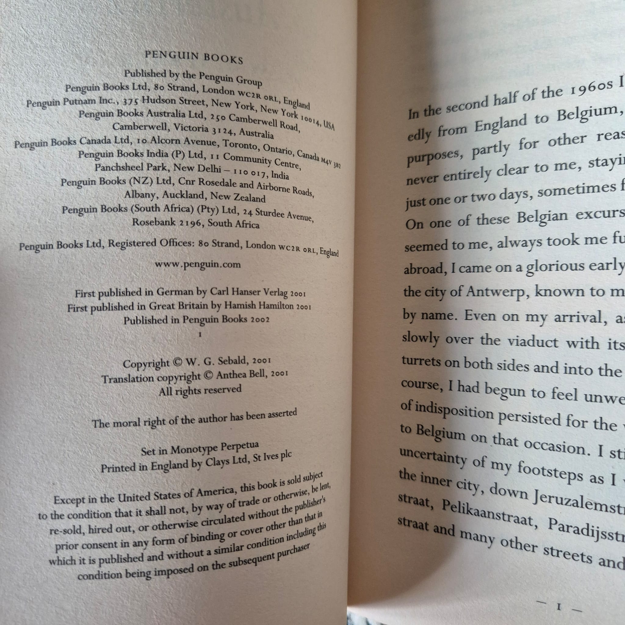 'Austerlitz' by W. G. Sebald