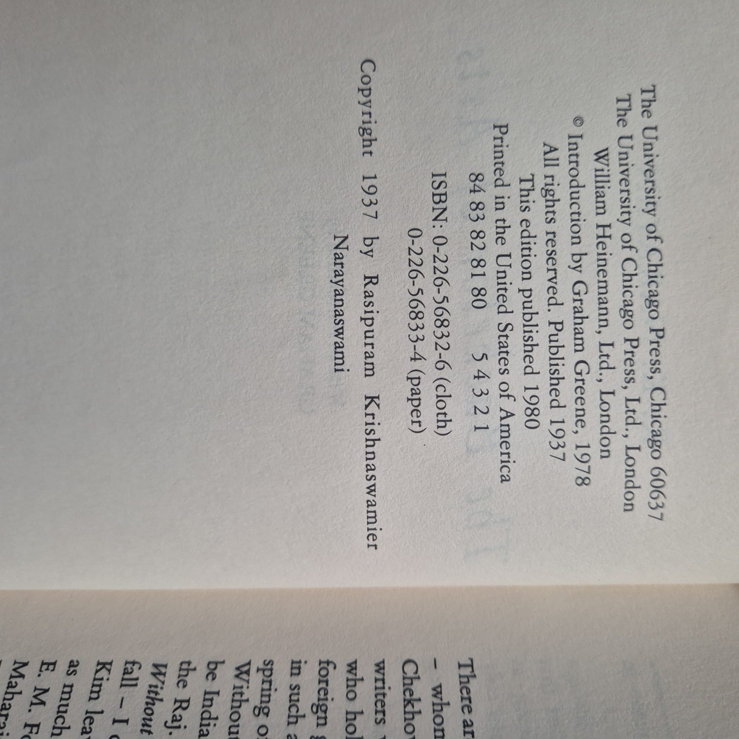 'The Bachelor of Arts' by R. K. Narayan