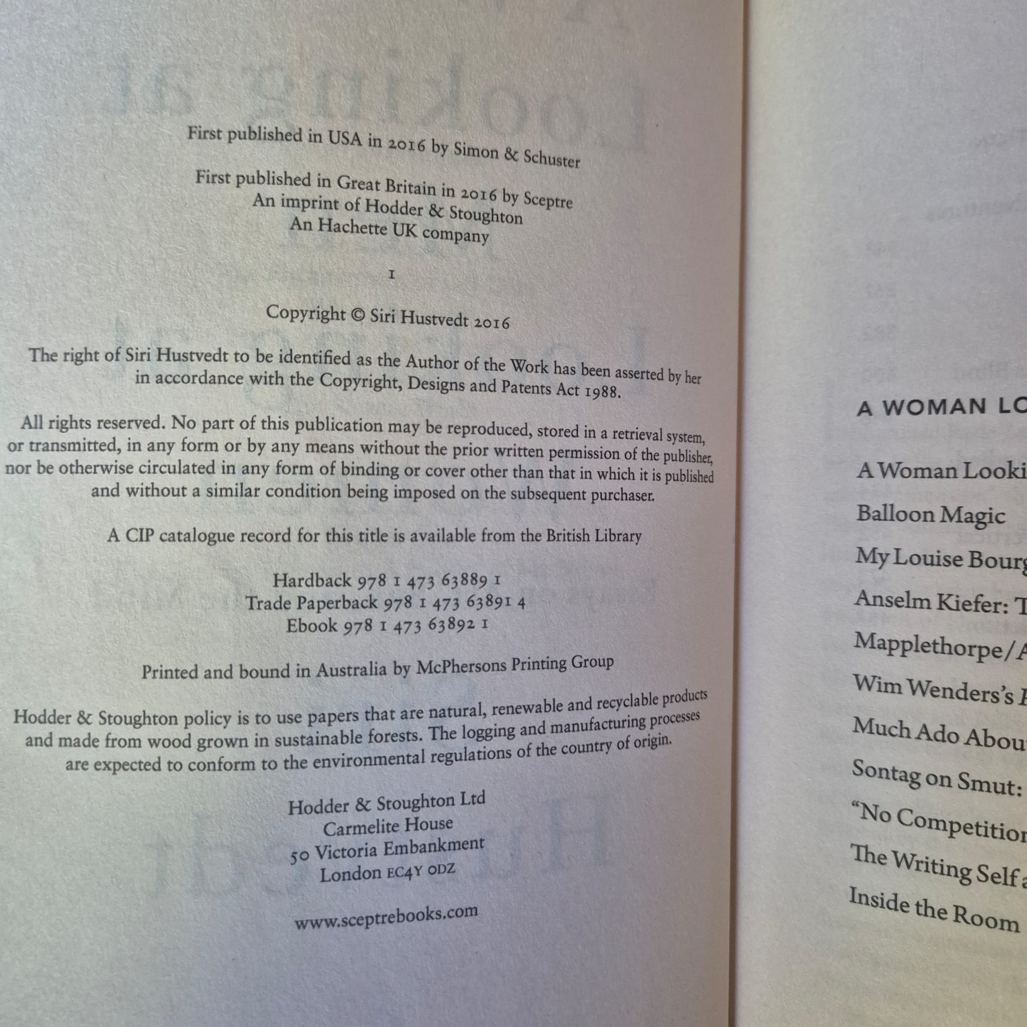 'A Woman Looking At Men Looking At Women' by Siri Husvedt