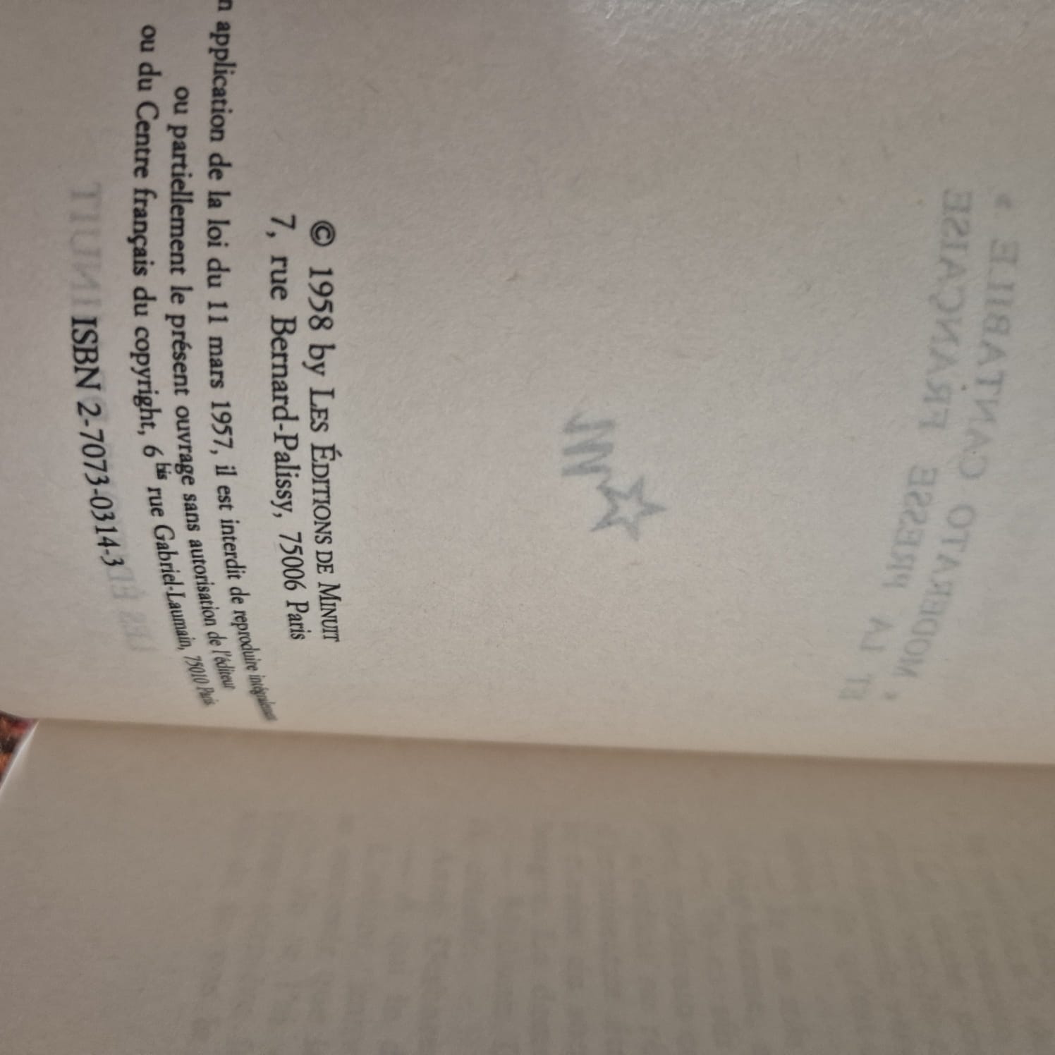 'Moderato Cantabile' by Marguerite Duras (French)