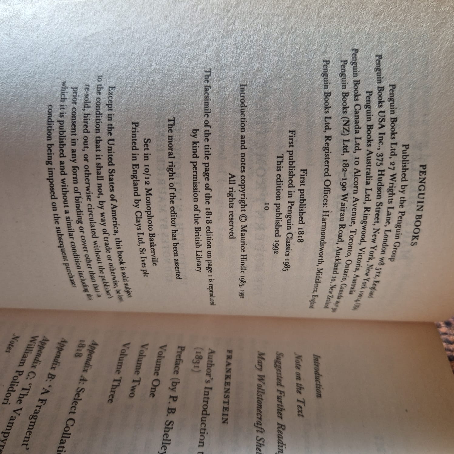 'Frankenstein' by Mary Shelley