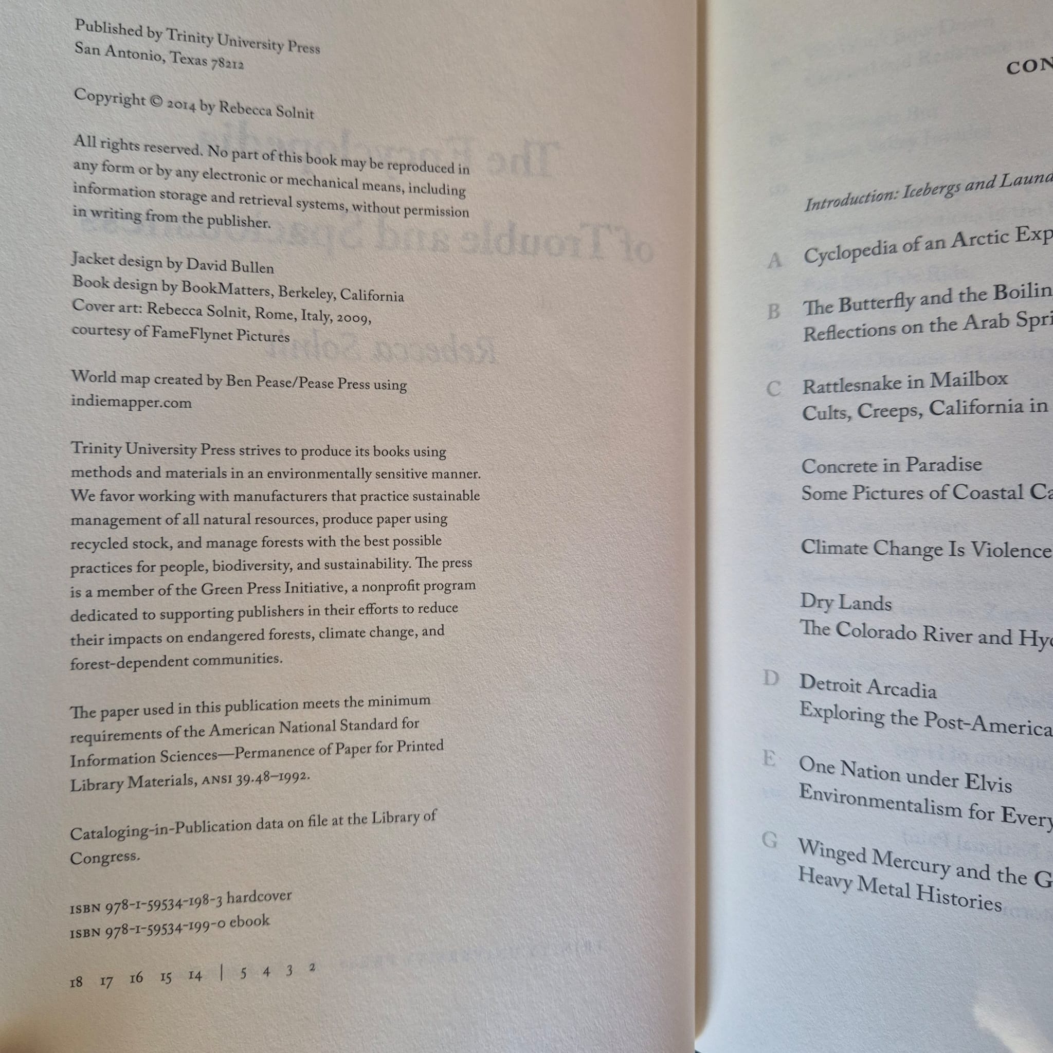 'Encyclopedia of Trouble and Spaciousness' by Rebecca Solnit