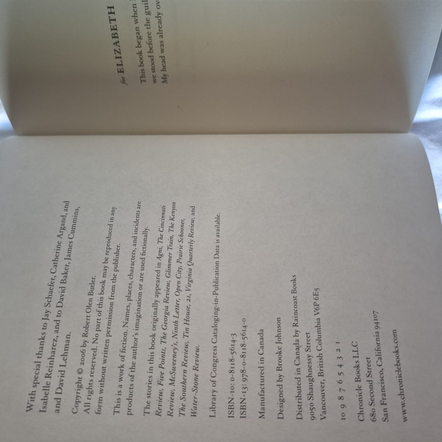 'Severance' by Robert Olen Butler