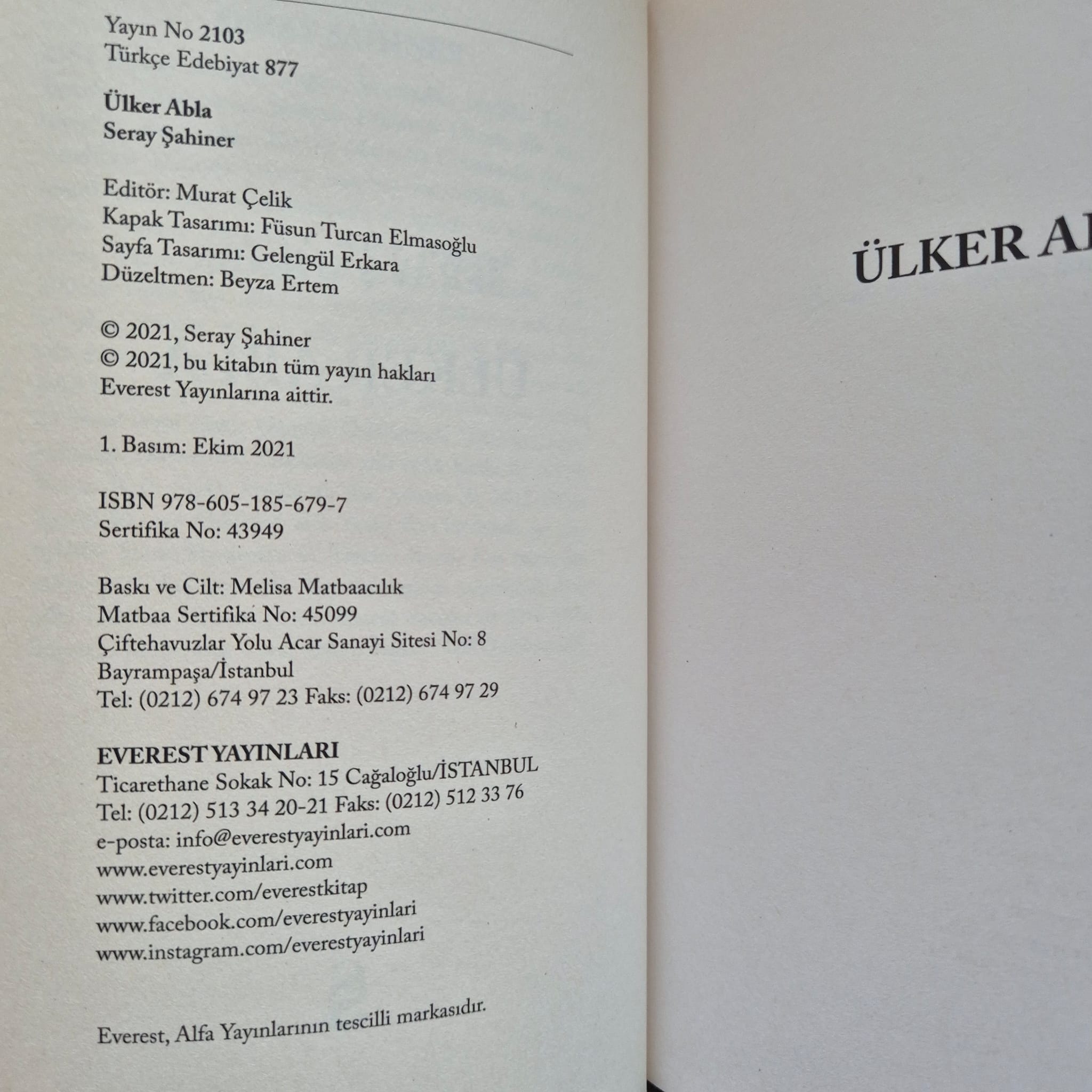 'Ülker Abla' by Seray Şahiner (Turkish)
