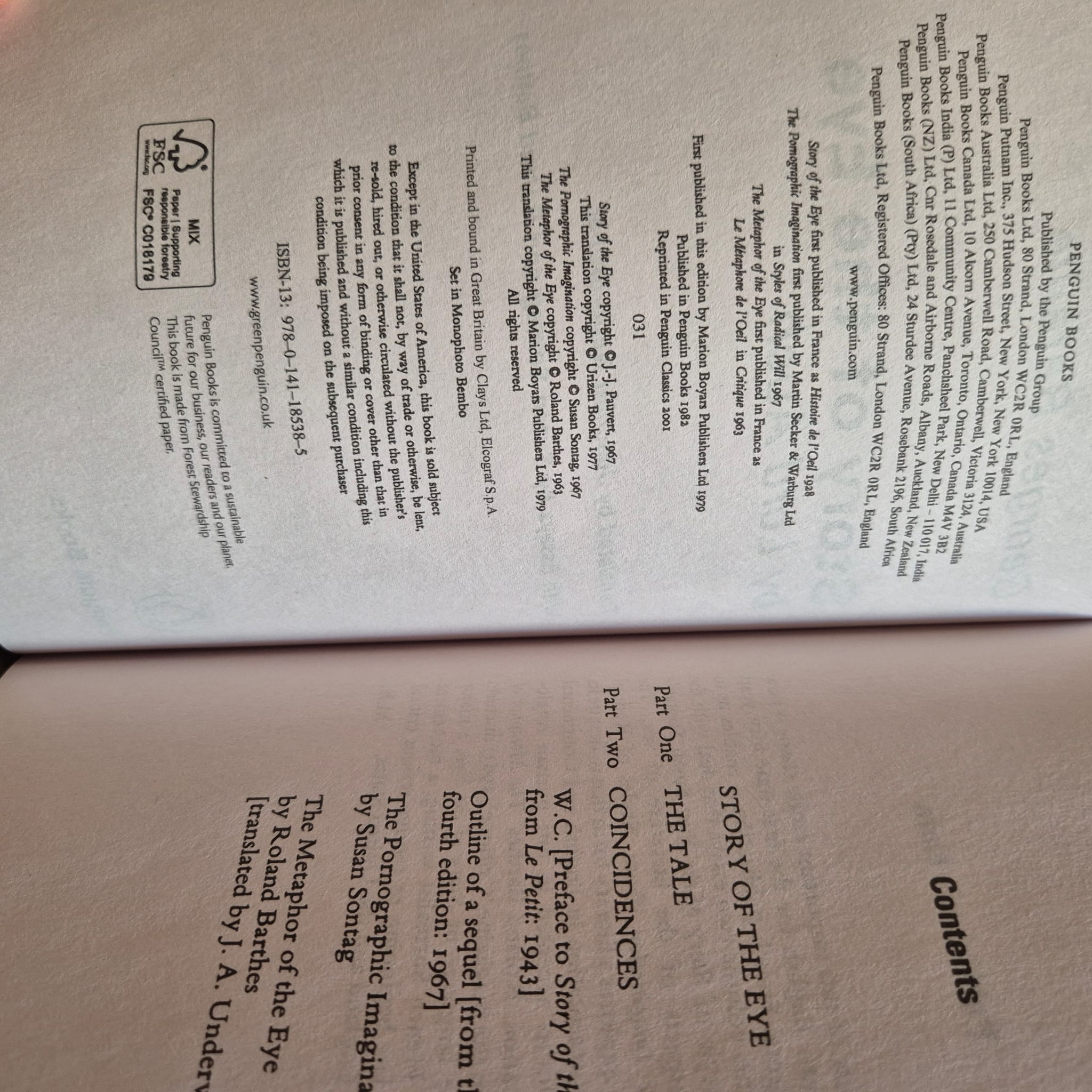'Story of the Eye' by Georges Bataille