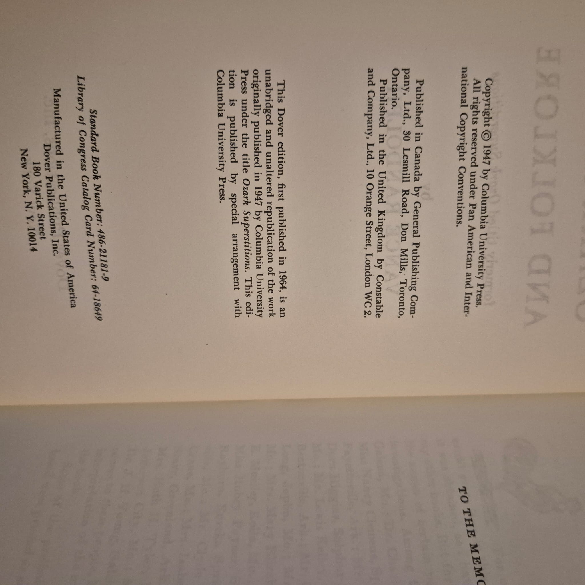'Ozark Magic & Folklore' by Vance Rudolph