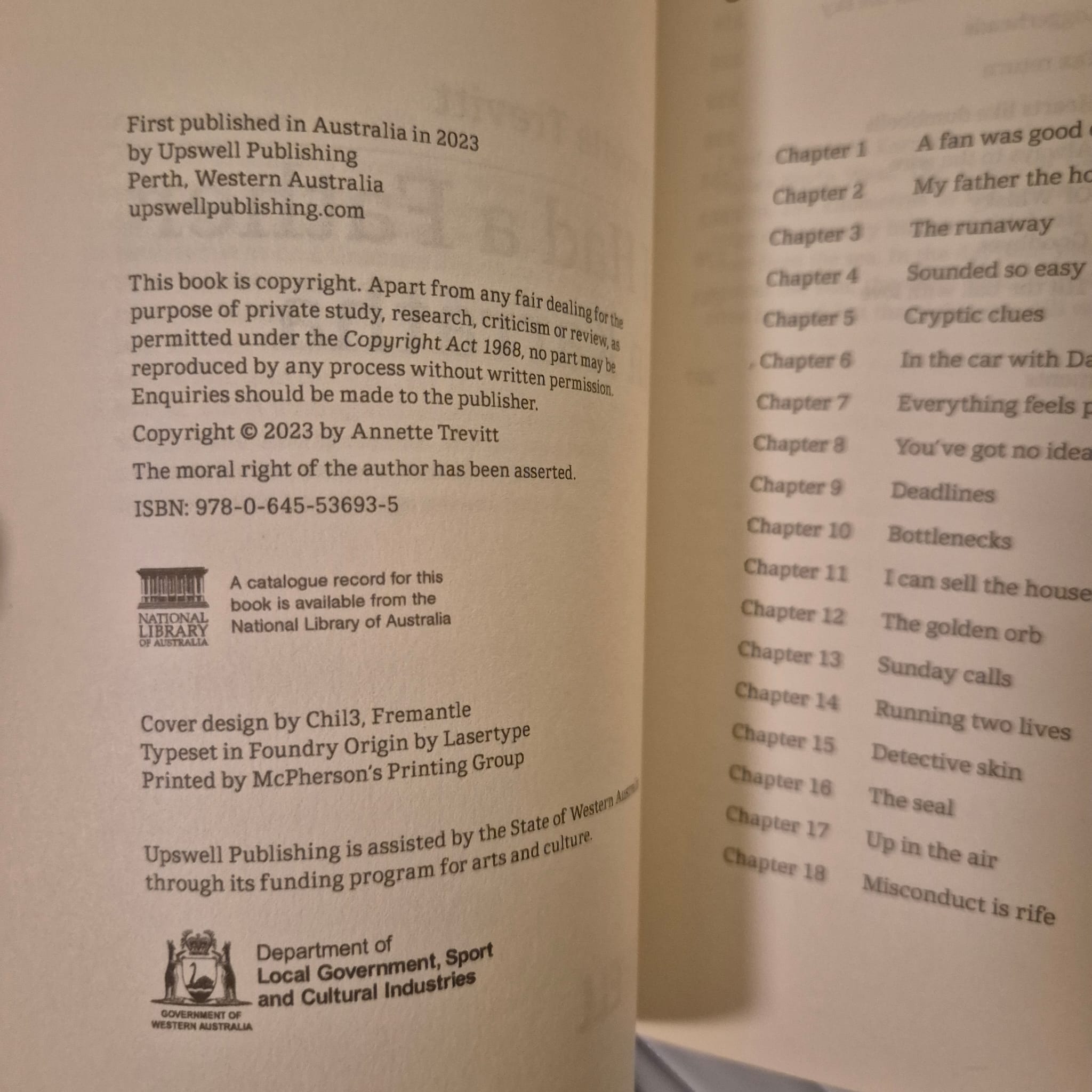'I Had a Father in Karratha' by Annette Trevitt