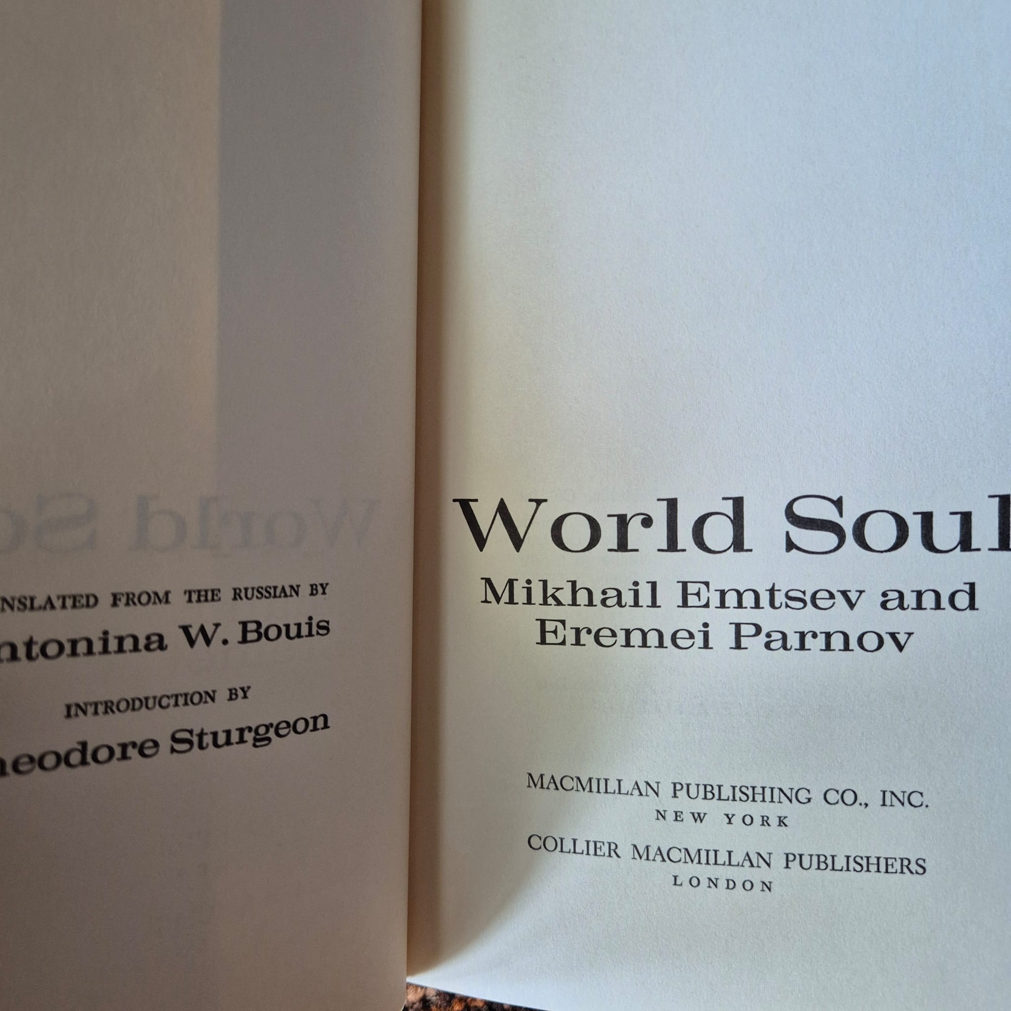 'Best of Soviet SF: World Soul' by Mikhail Emtsev and Eremei Parnov