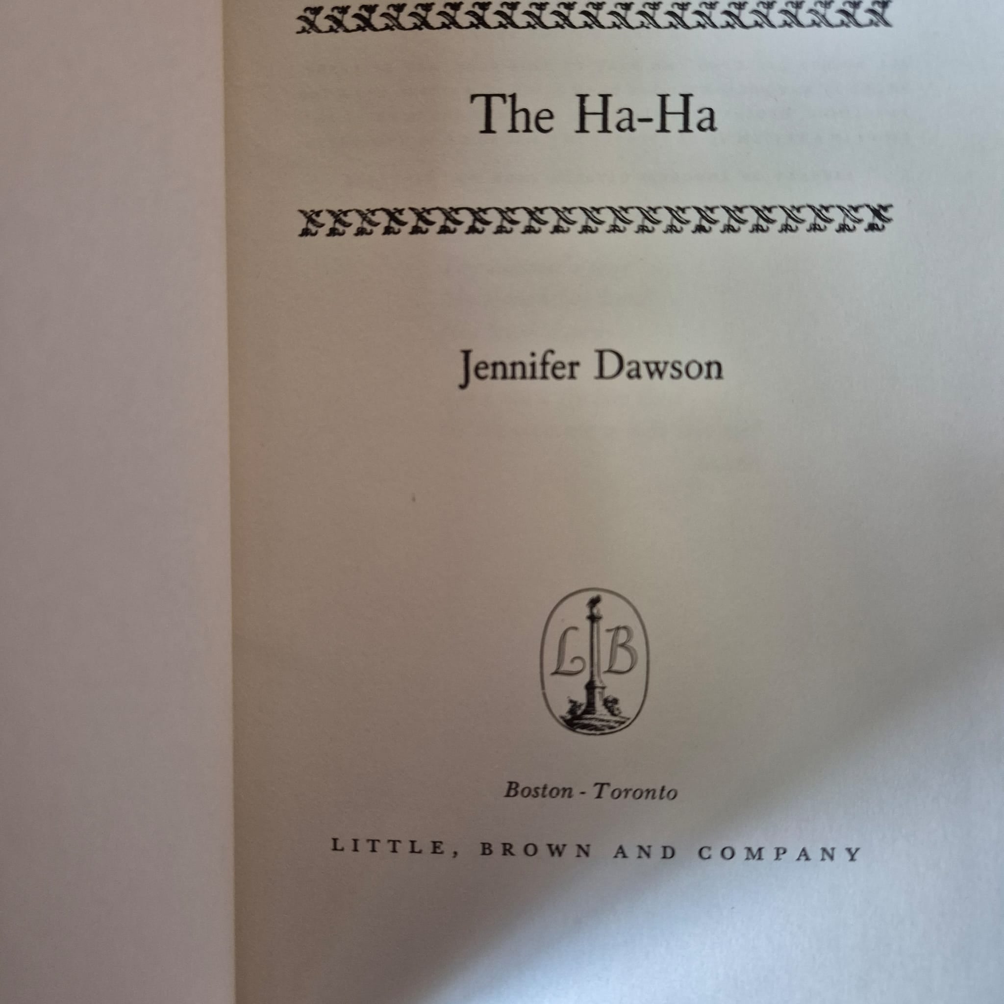 'The Ha-Ha' by Jennifer Dawson