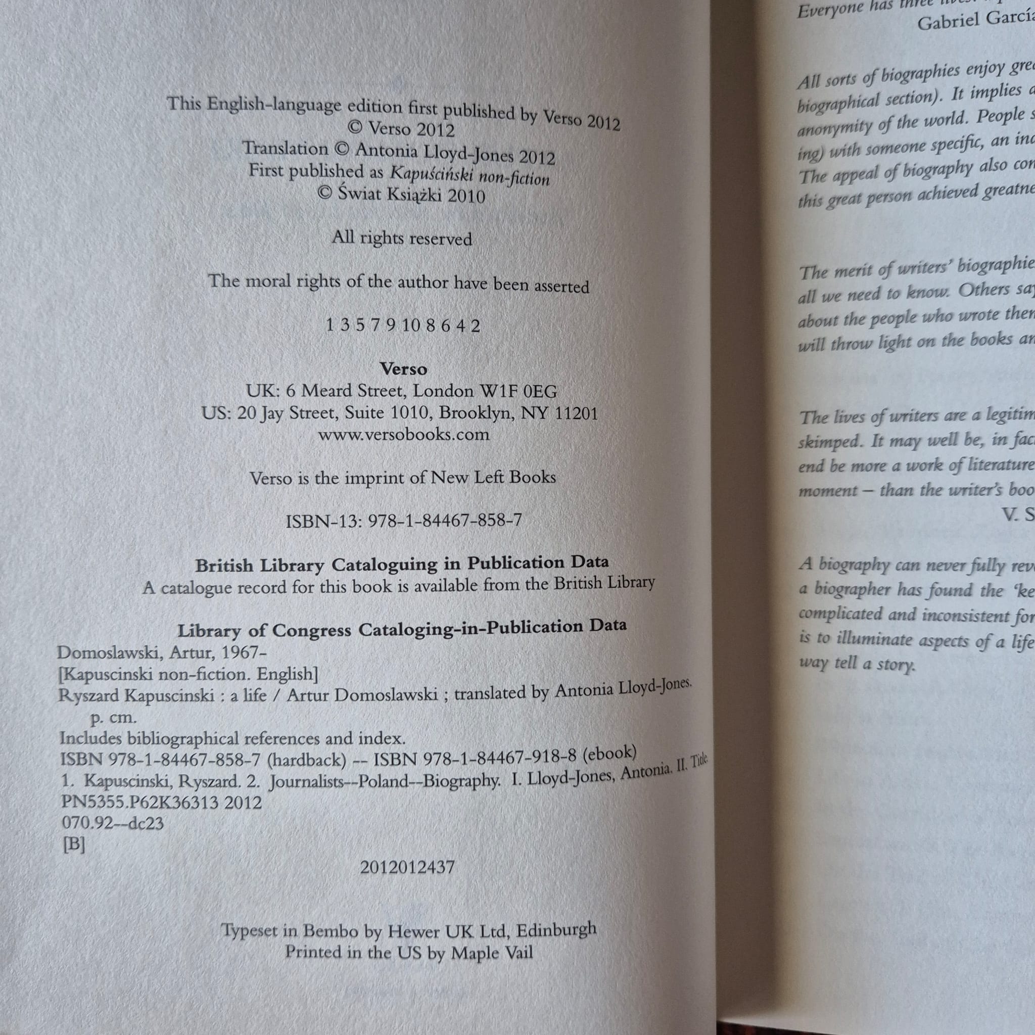 'Ryszard Kapuściński: A Life' by Artur Domosławski