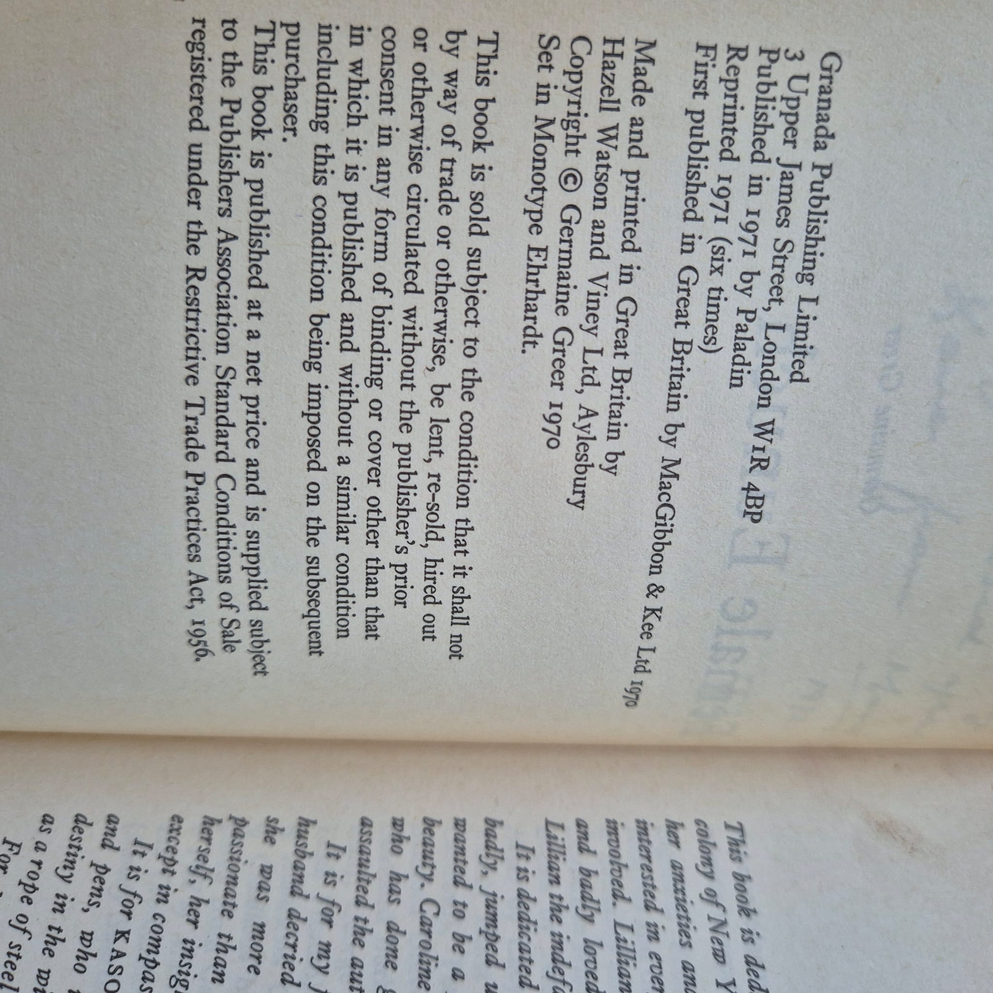 'The Female Eunuch' by Germaine Greer