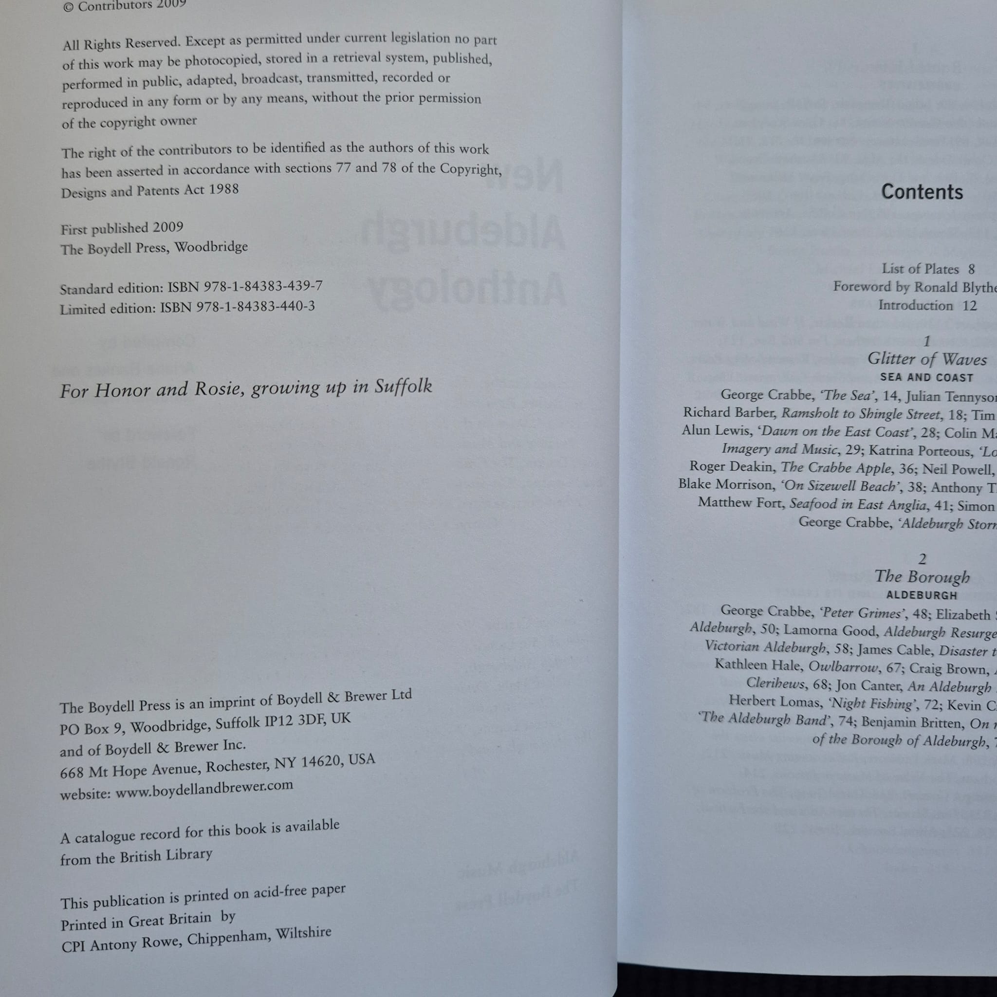 'New Aldeburgh Anthology' edited by Ariane Bankes and Johnathan Reekie