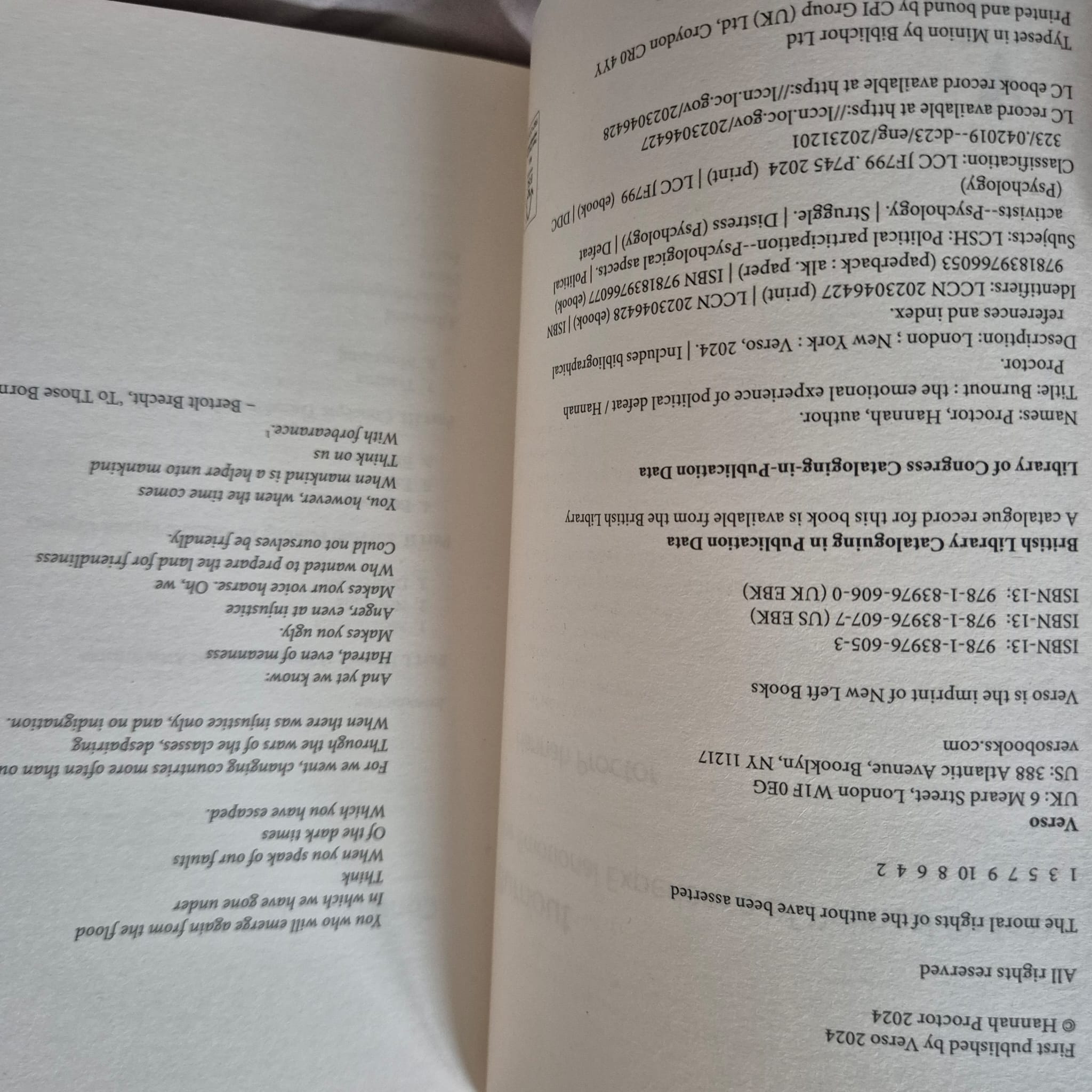 'Burn Out: The Emotional Experience of Political Defeat' by Hannah Proctor