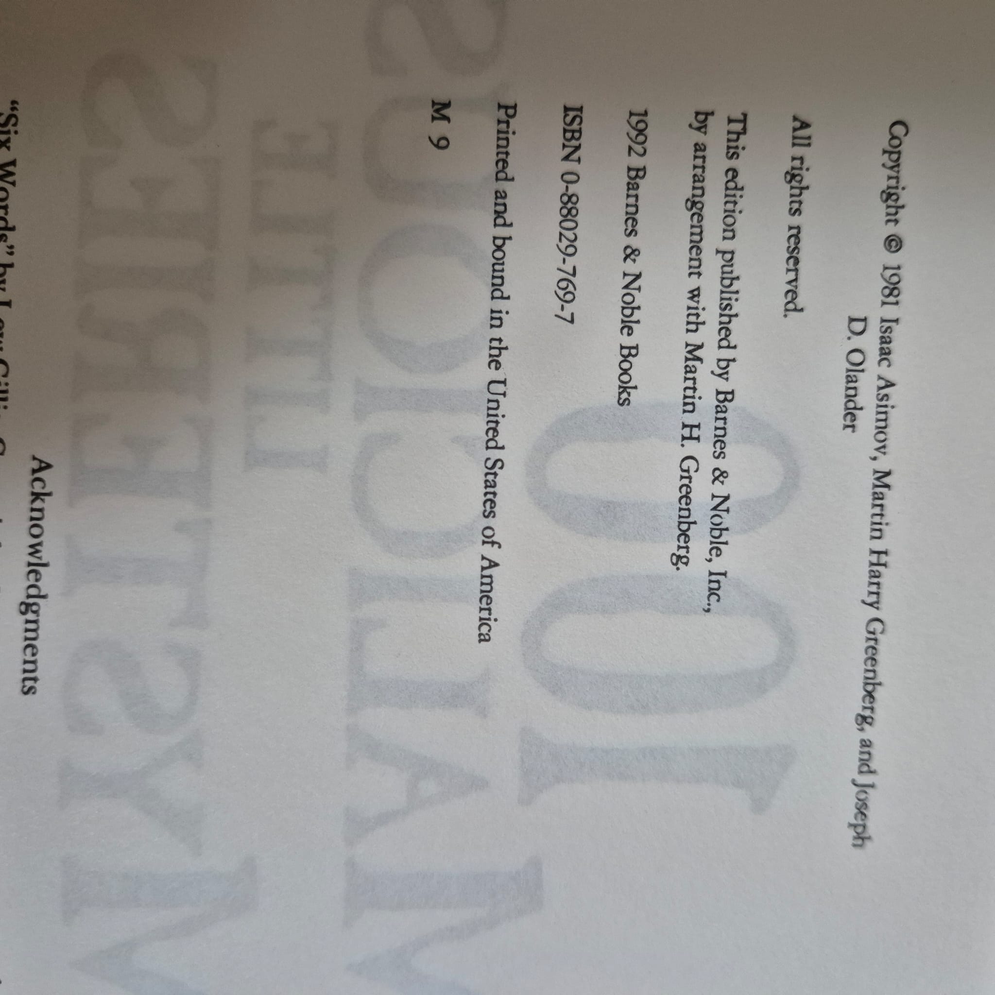'100 Malicious Little Mysteries' edited by Issac Asimov