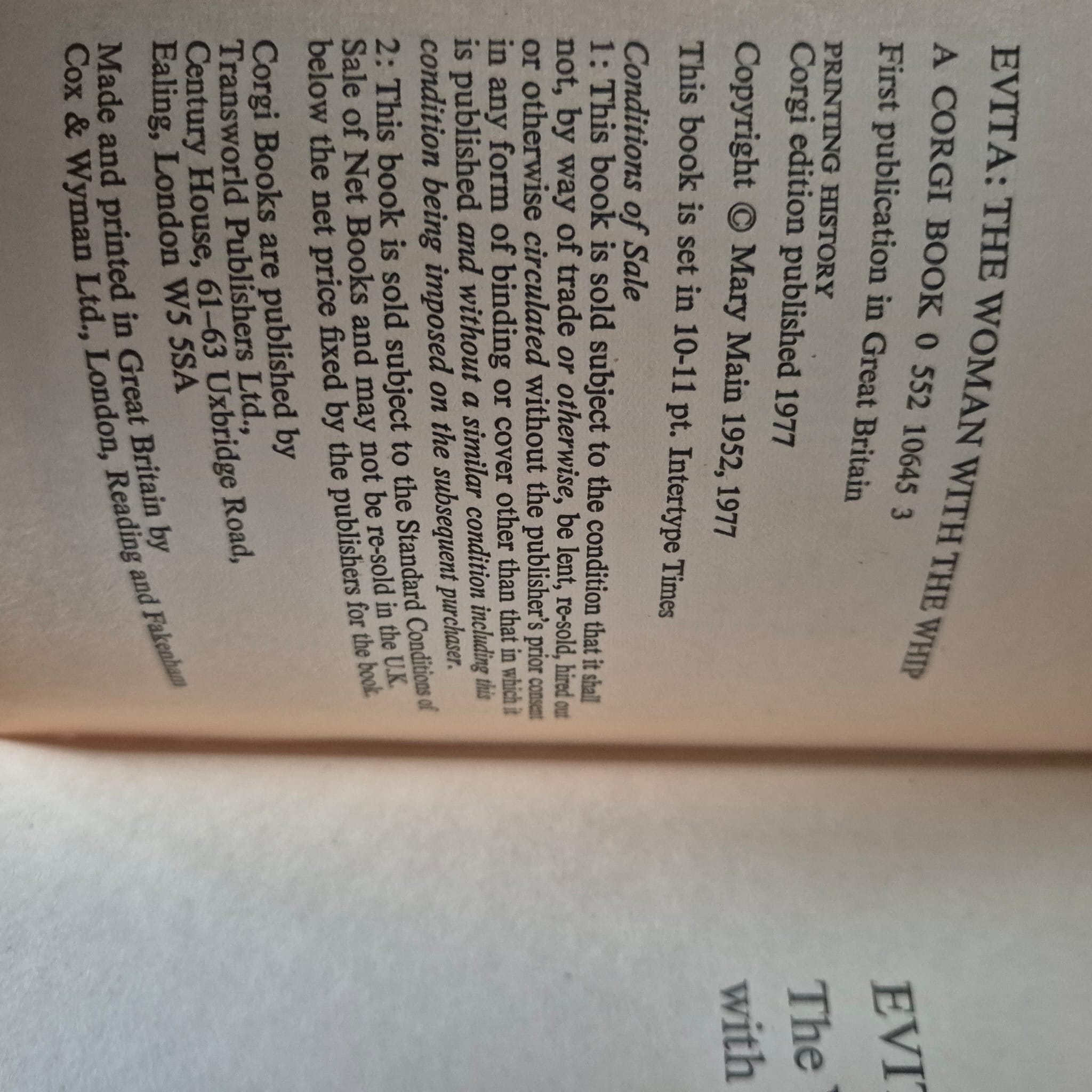 'Evita: The Woman with the Whip' by Mary Main
