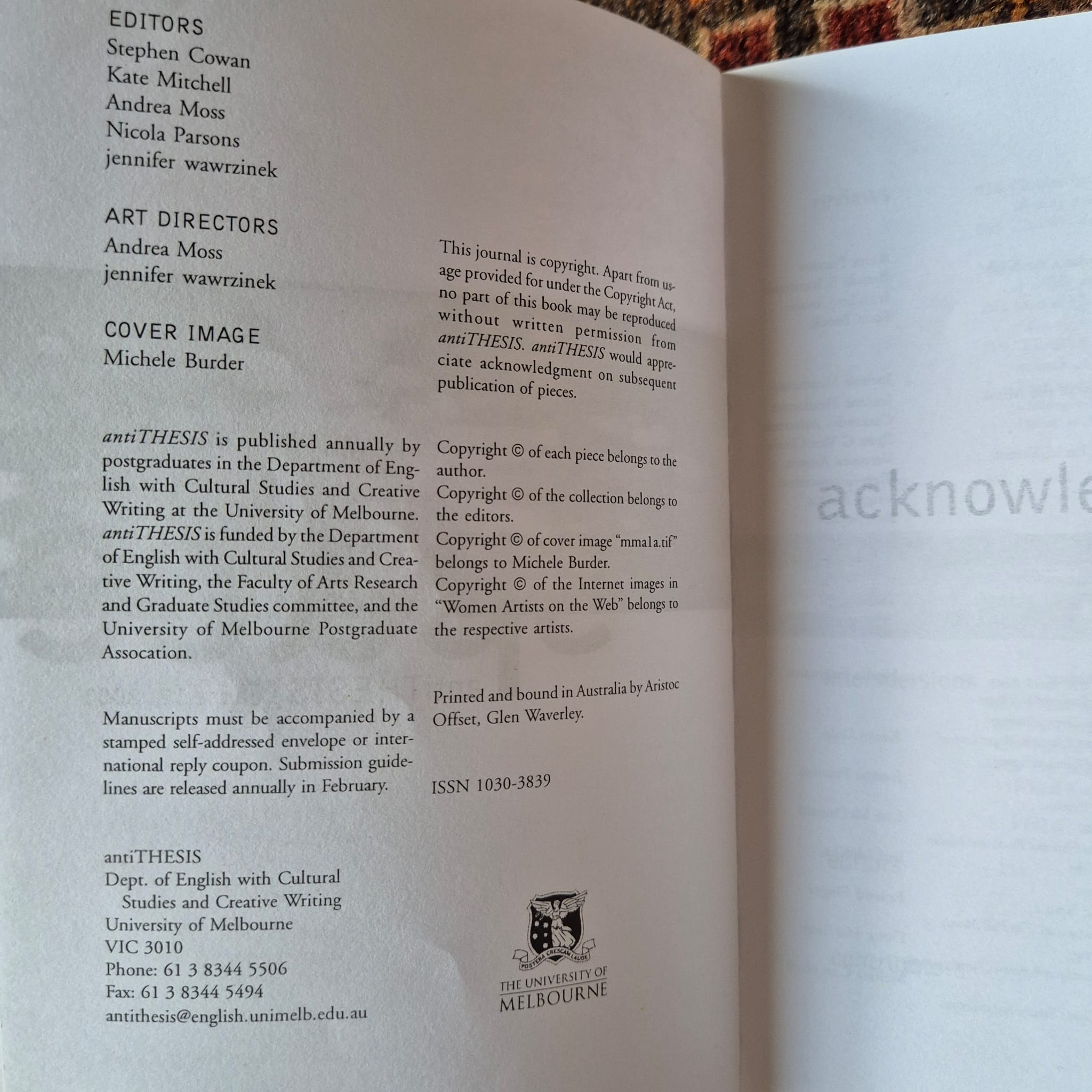 'antiTHESIS #12: Space' edited by Various