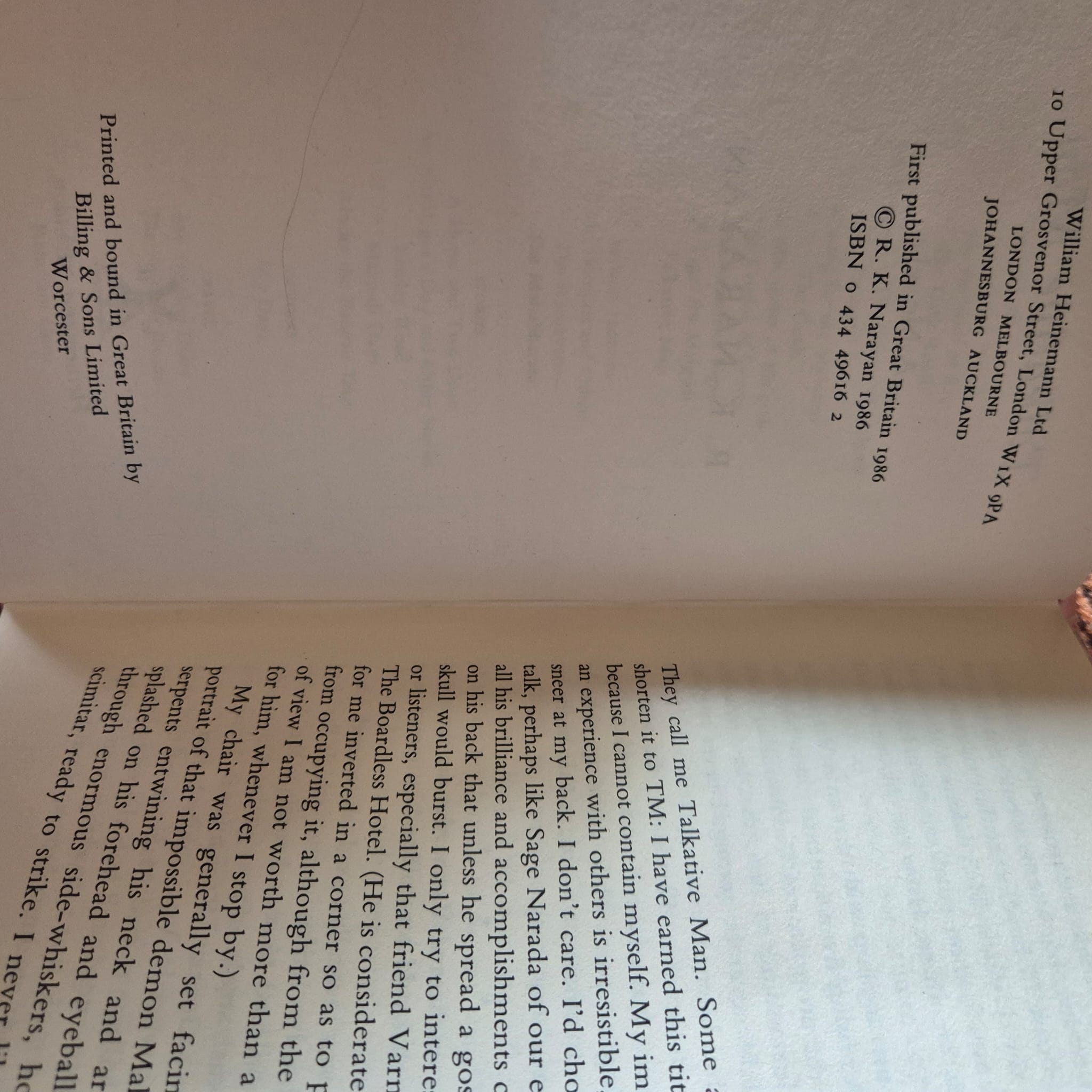 'Talkative Man' by R. K. Narayan