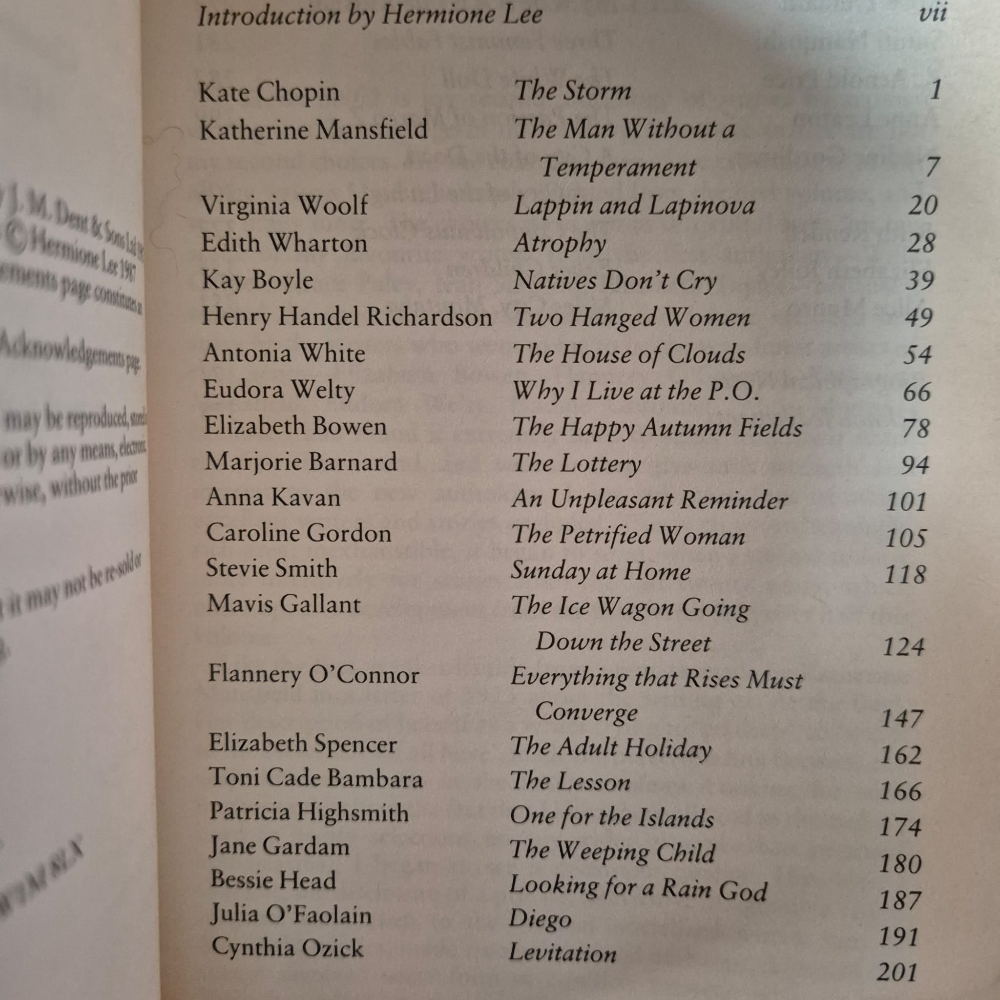 'The Secret Self 2: Short Stories by Women' edited by Hermione Lee