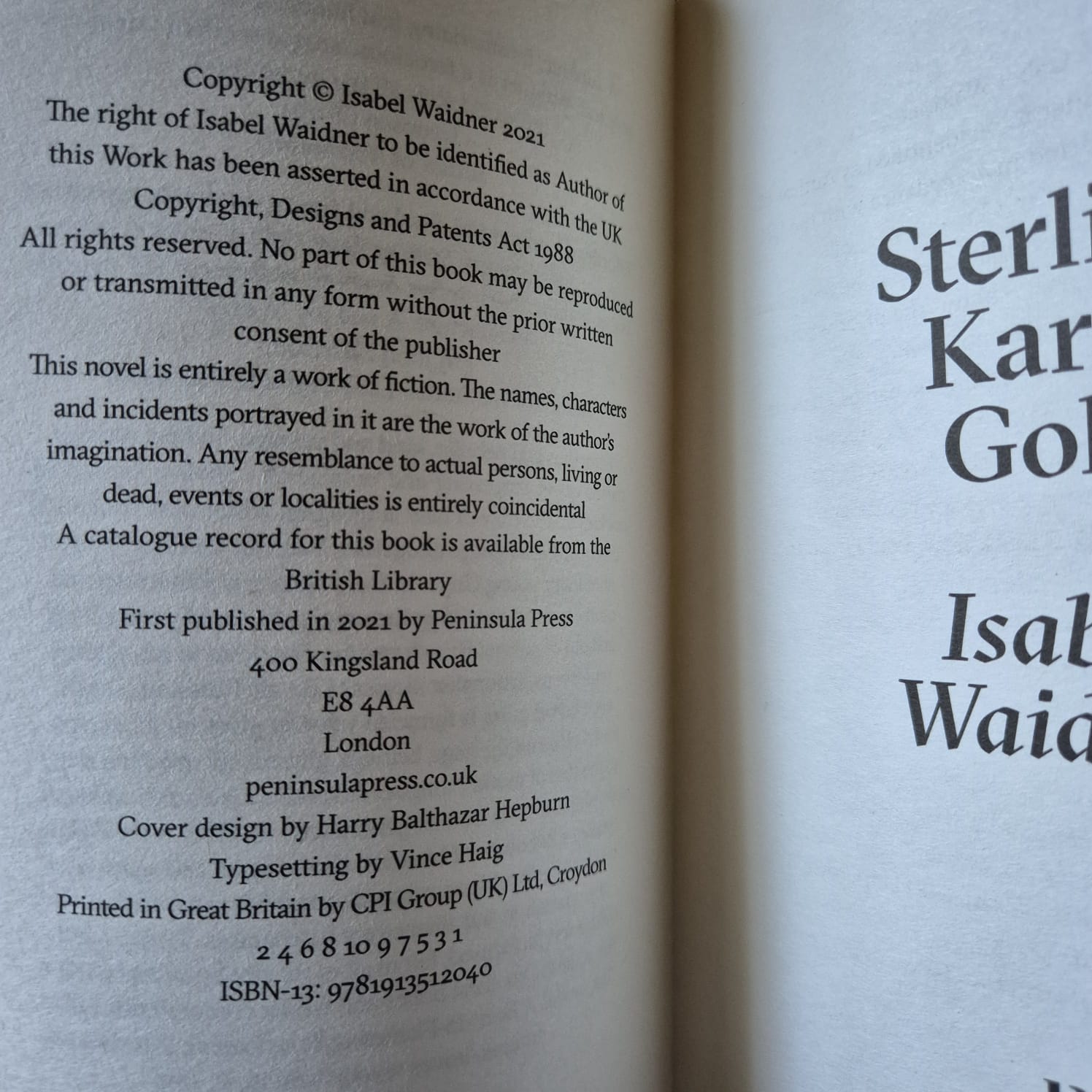 'Sterling Karat Gold' by Isabel Waidner