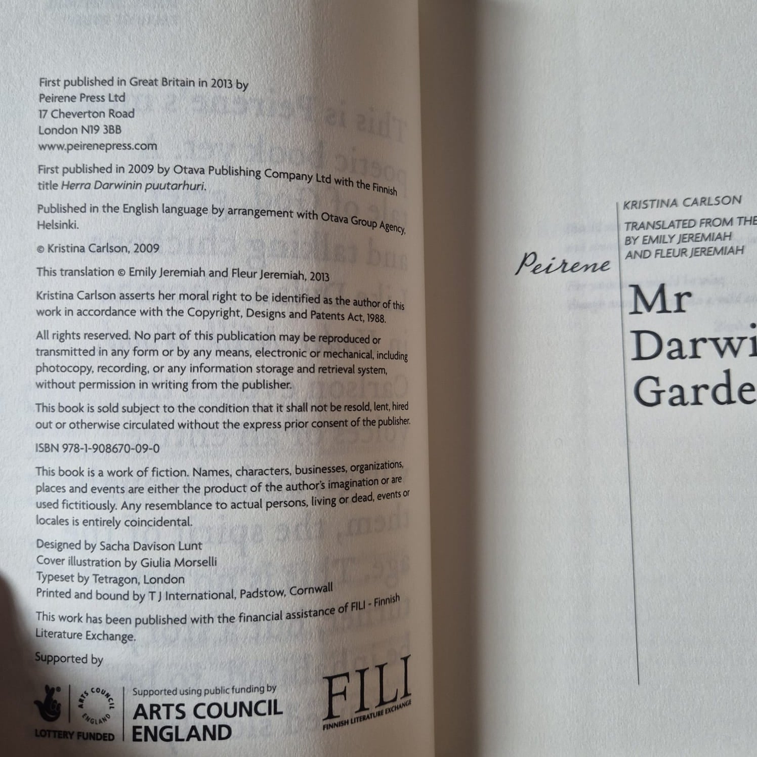 'Mr. Darwin's Gardener' by Kristina Carlson