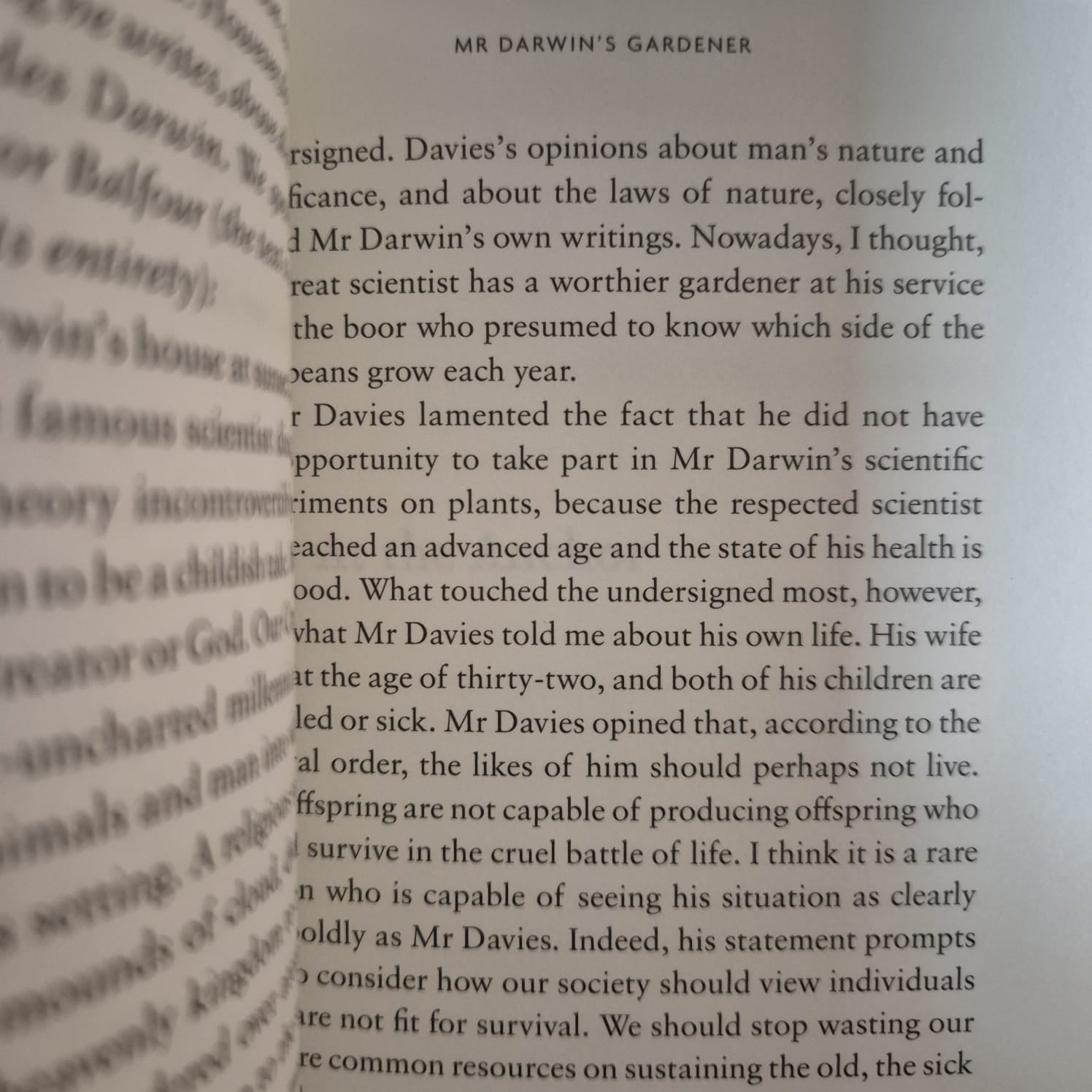 'Mr. Darwin's Gardener' by Kristina Carlson